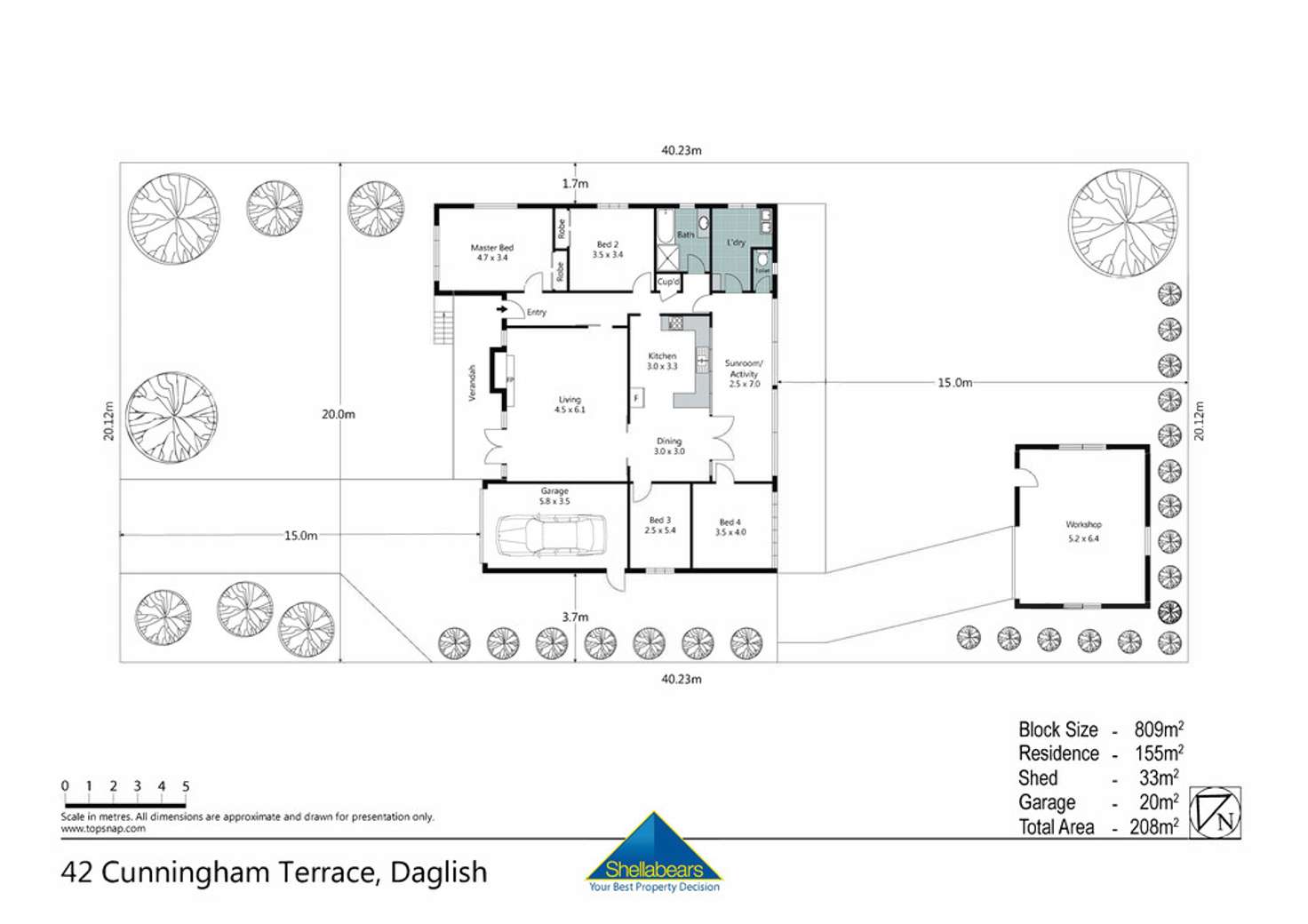 Floorplan of Homely house listing, 42 Cunningham Terrace, Daglish WA 6008
