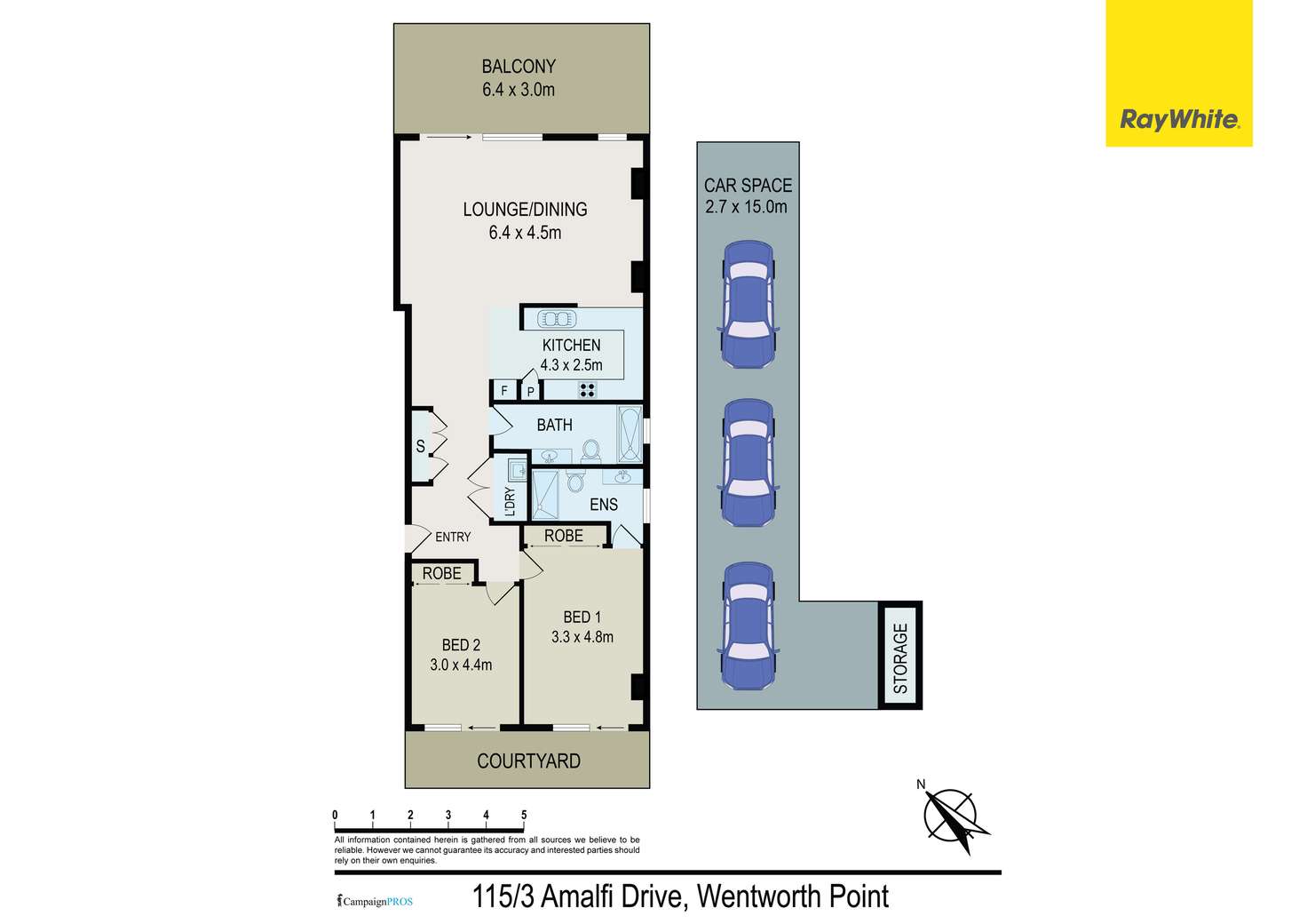 Floorplan of Homely apartment listing, 115/3 Amalfi Drive, Wentworth Point NSW 2127