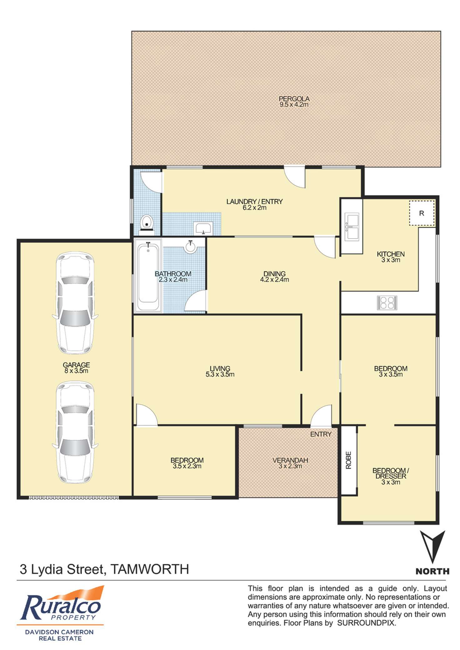 Floorplan of Homely house listing, 3 Lydia Street, Tamworth NSW 2340