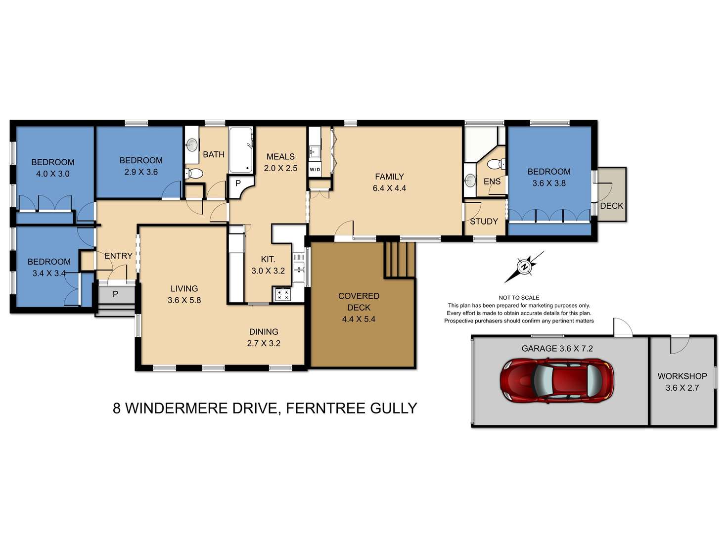 Floorplan of Homely house listing, 8 Windermere Drive, Ferntree Gully VIC 3156