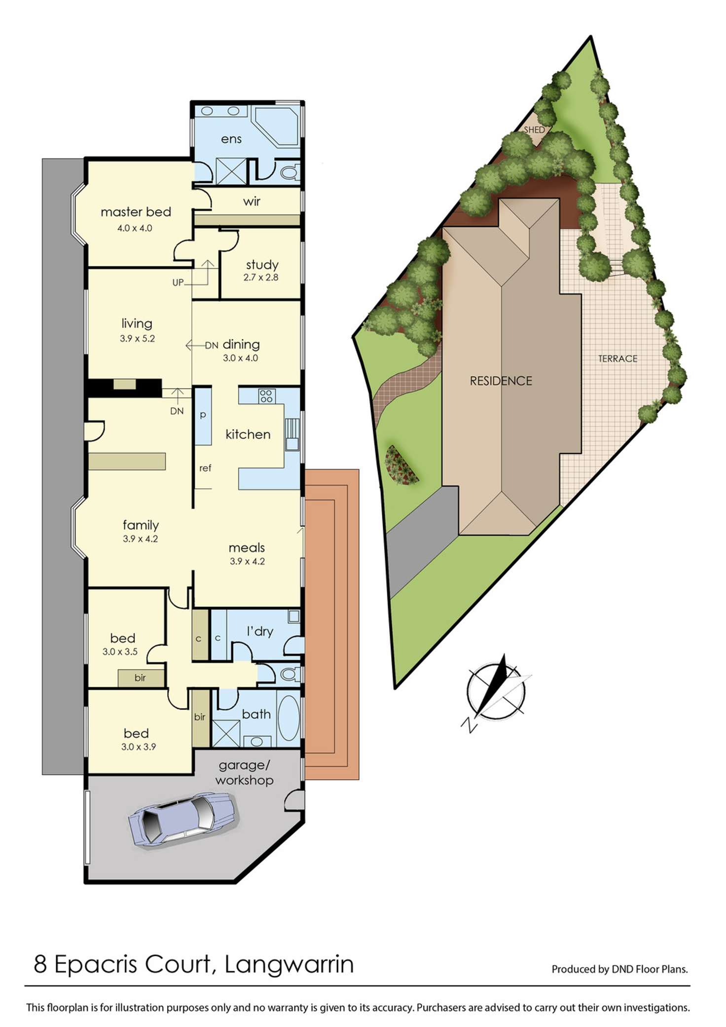 Floorplan of Homely house listing, 8 Epacris Court, Langwarrin VIC 3910
