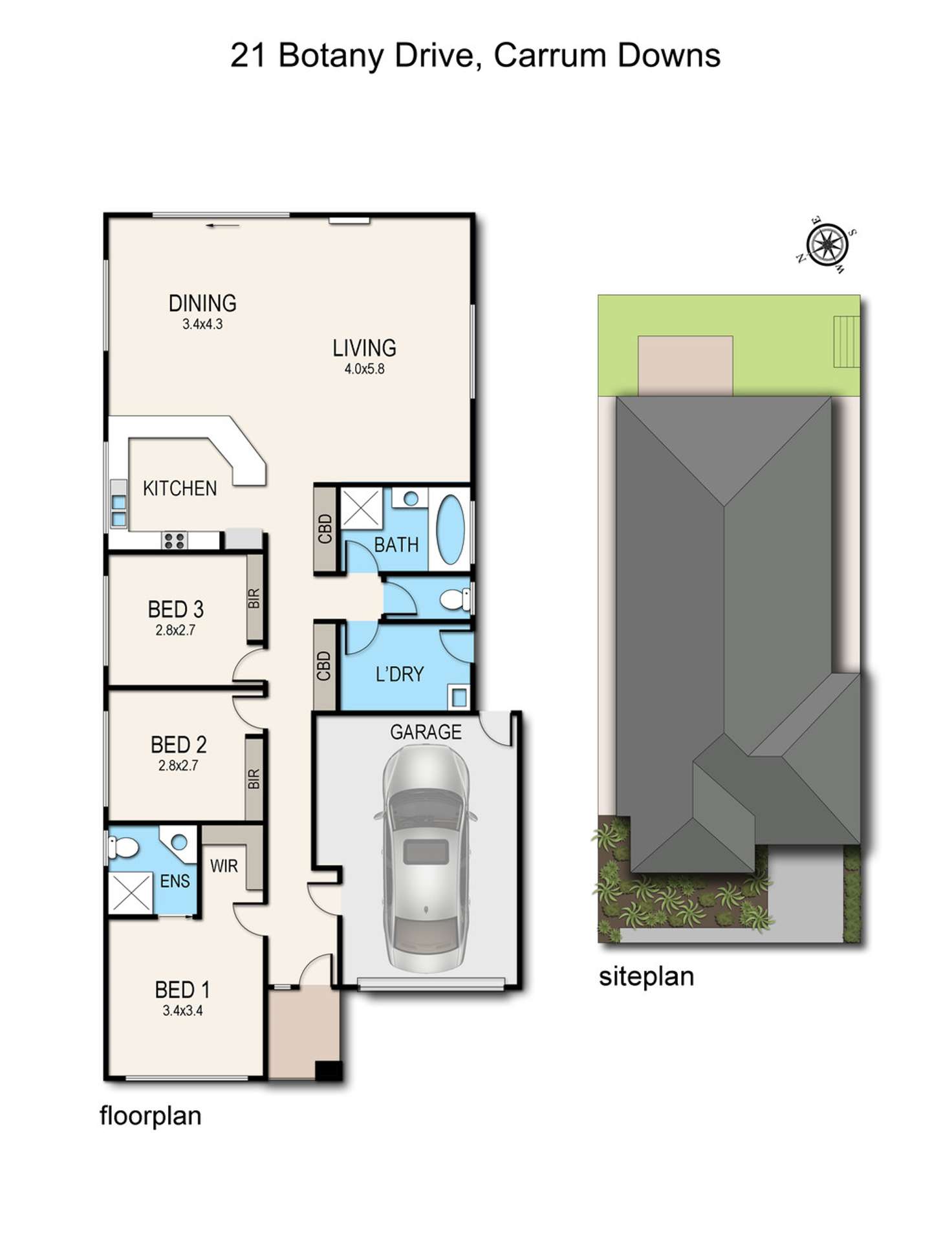 Floorplan of Homely house listing, 21 Botany Drive, Carrum Downs VIC 3201