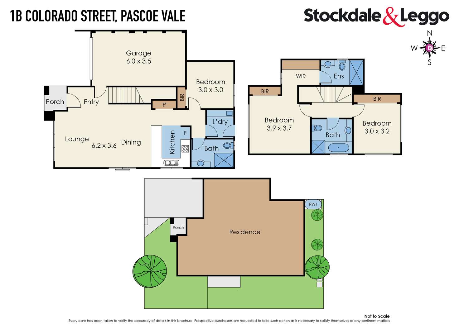 Floorplan of Homely townhouse listing, 1B Colorado Street, Pascoe Vale VIC 3044