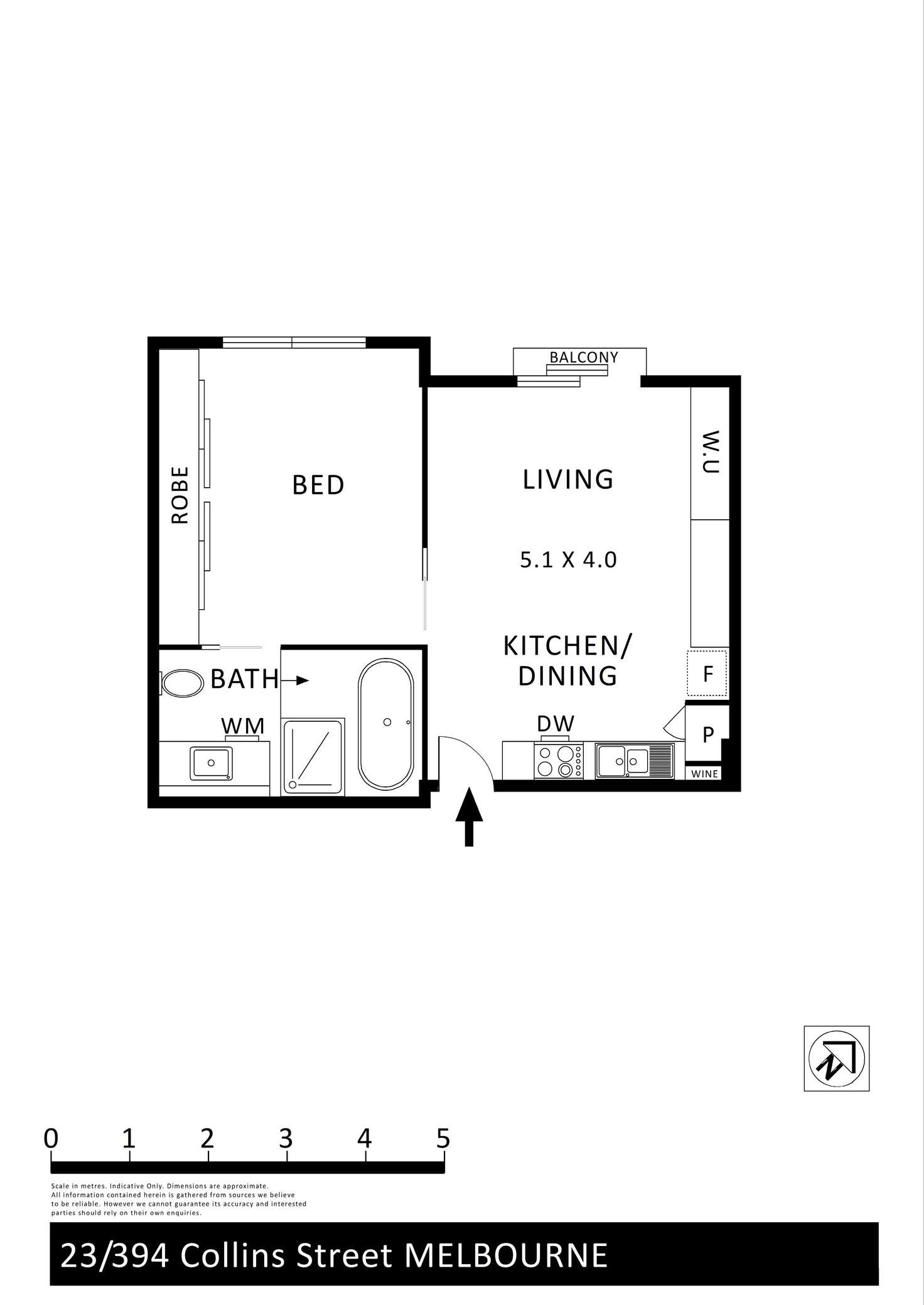 Floorplan of Homely apartment listing, P23/394 Collins Street, Melbourne VIC 3000