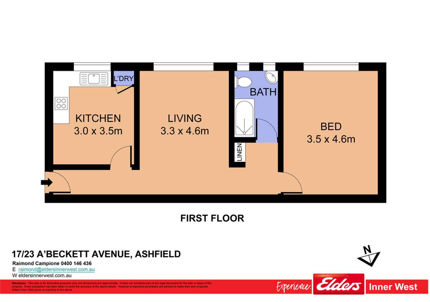 Floorplan of Homely unit listing, 17/23 A'Beckett Avenue, Ashfield NSW 2131