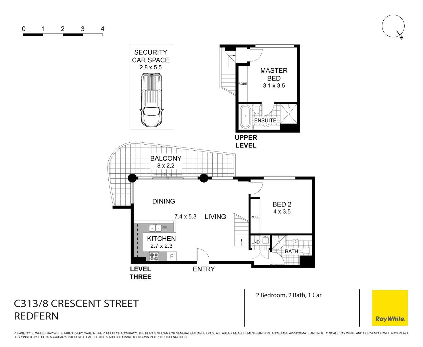 Floorplan of Homely apartment listing, C313/8 Crescent Street, Redfern NSW 2016