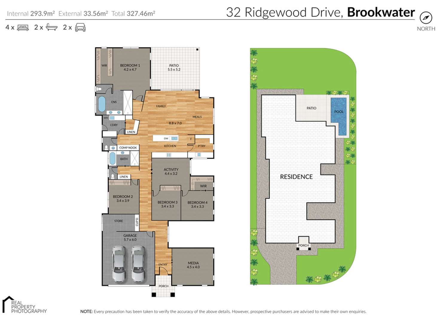 Floorplan of Homely house listing, 32 Ridgewood Drive, Brookwater QLD 4300
