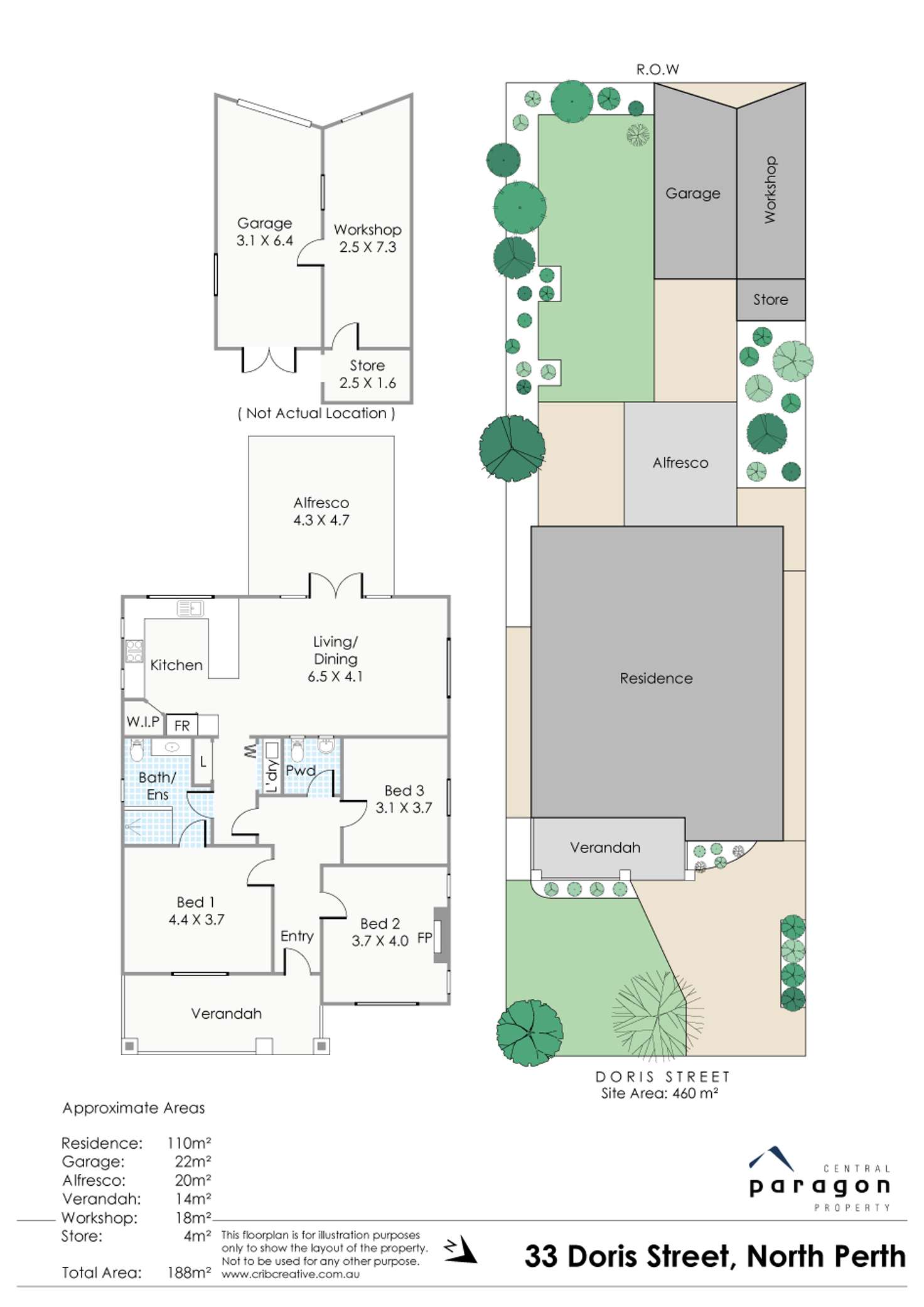 Floorplan of Homely house listing, 33 Doris Street, North Perth WA 6006