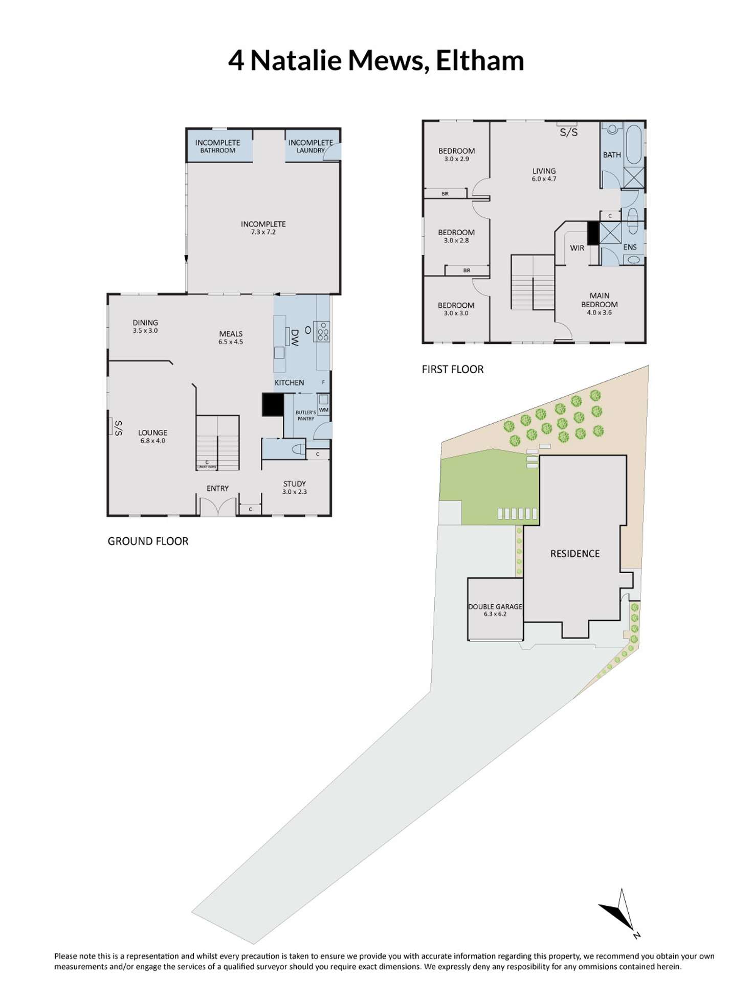 Floorplan of Homely house listing, 4 Natalie Mews, Eltham VIC 3095