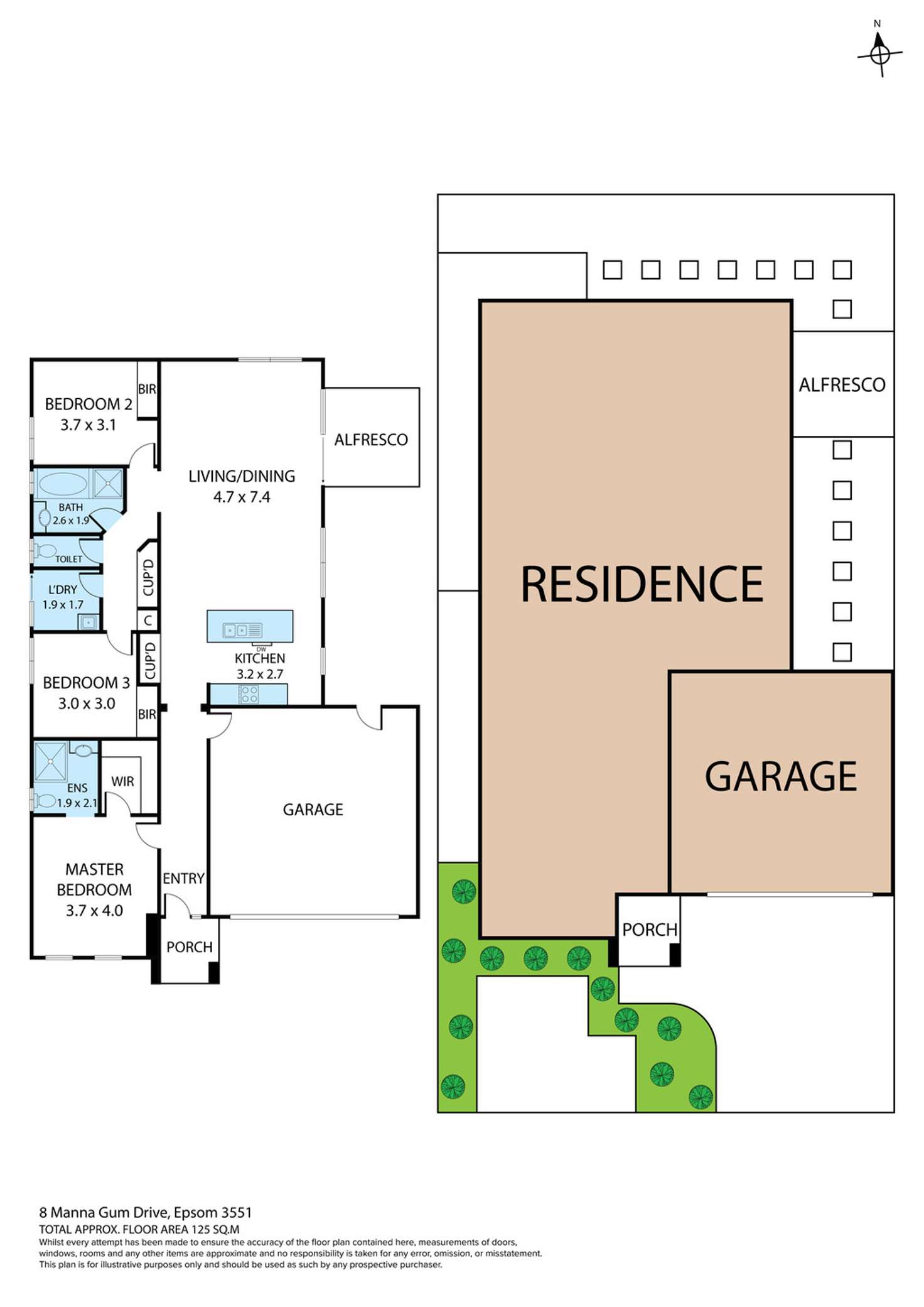Floorplan of Homely house listing, 8 Manna Gum Drive, Epsom VIC 3551