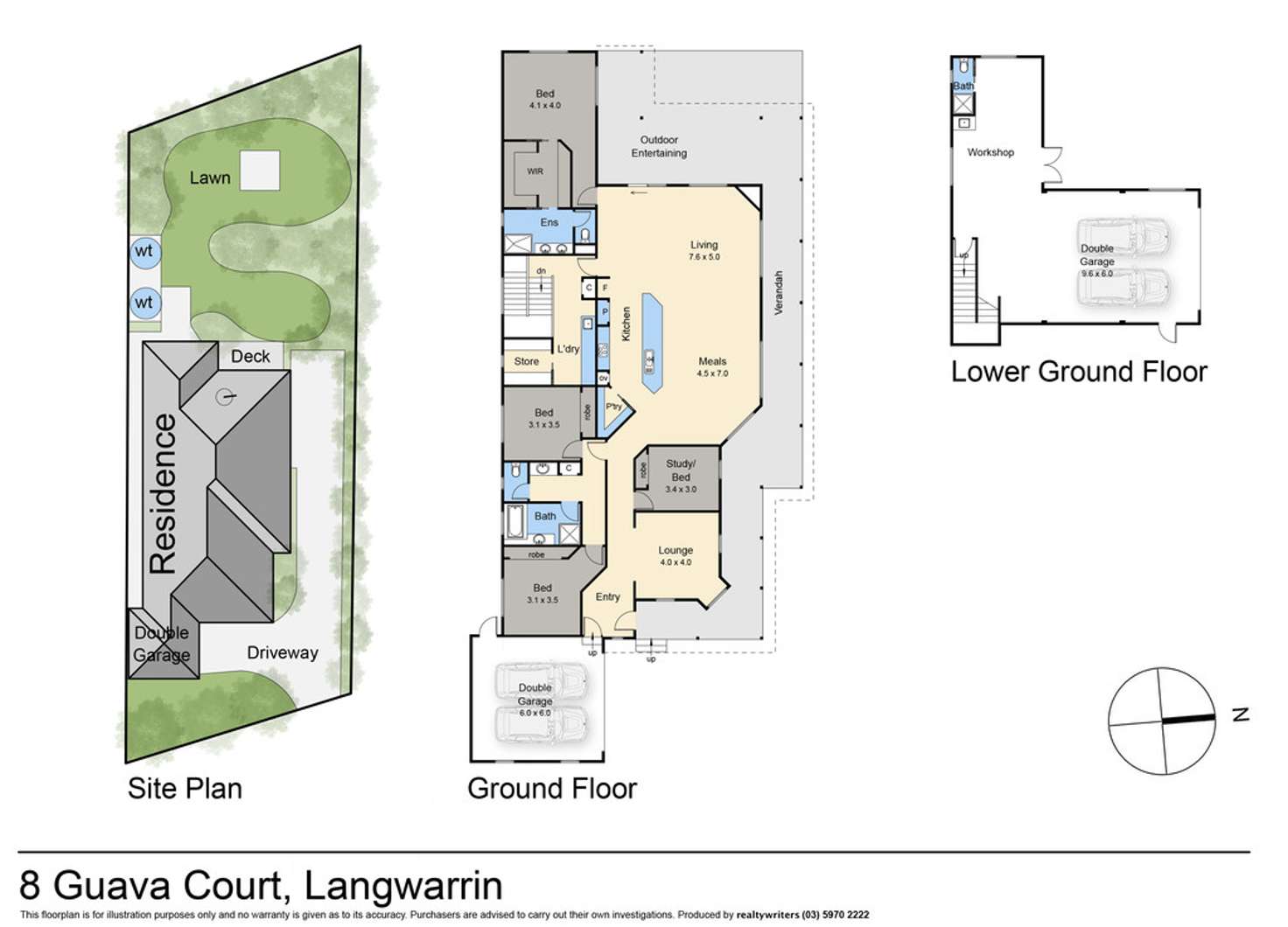 Floorplan of Homely house listing, 8 Guava Court, Langwarrin VIC 3910