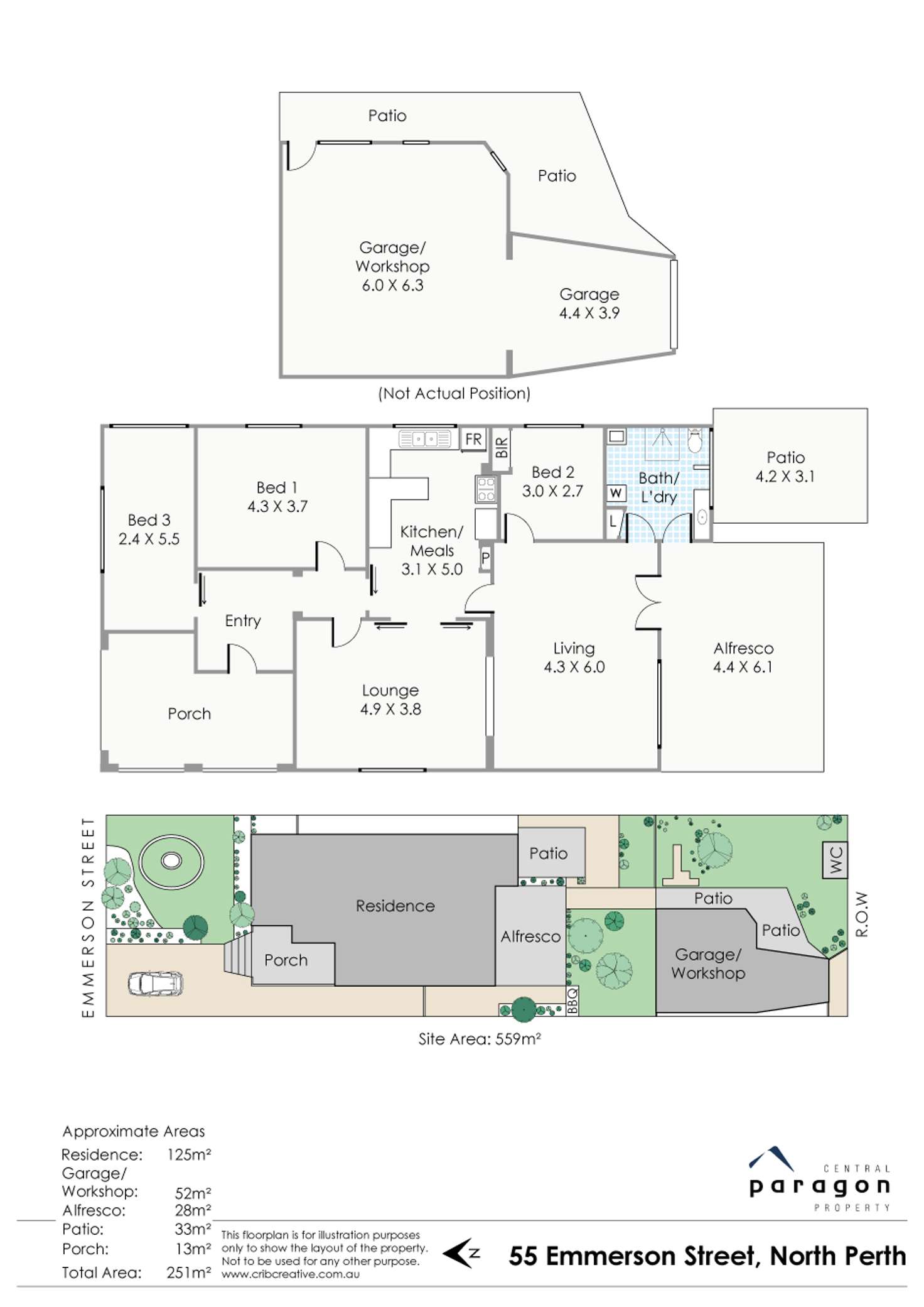 Floorplan of Homely house listing, 55 Emmerson Street, North Perth WA 6006