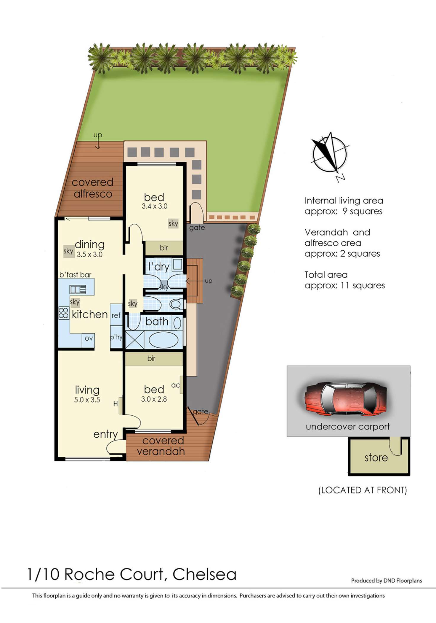 Floorplan of Homely unit listing, 1/10 Roche Court, Chelsea Heights VIC 3196