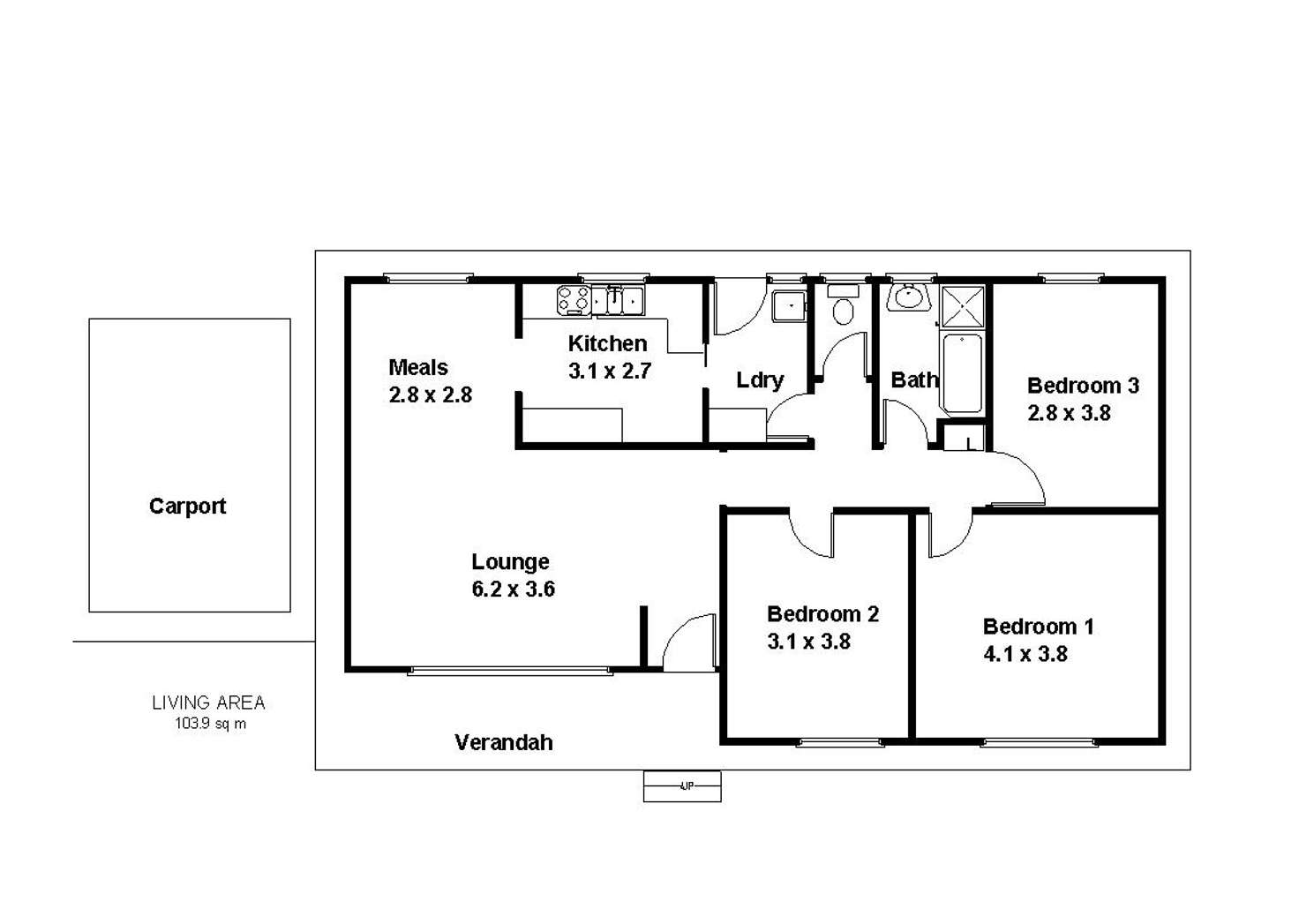 Floorplan of Homely house listing, 12 Garrard Street, Barmera SA 5345