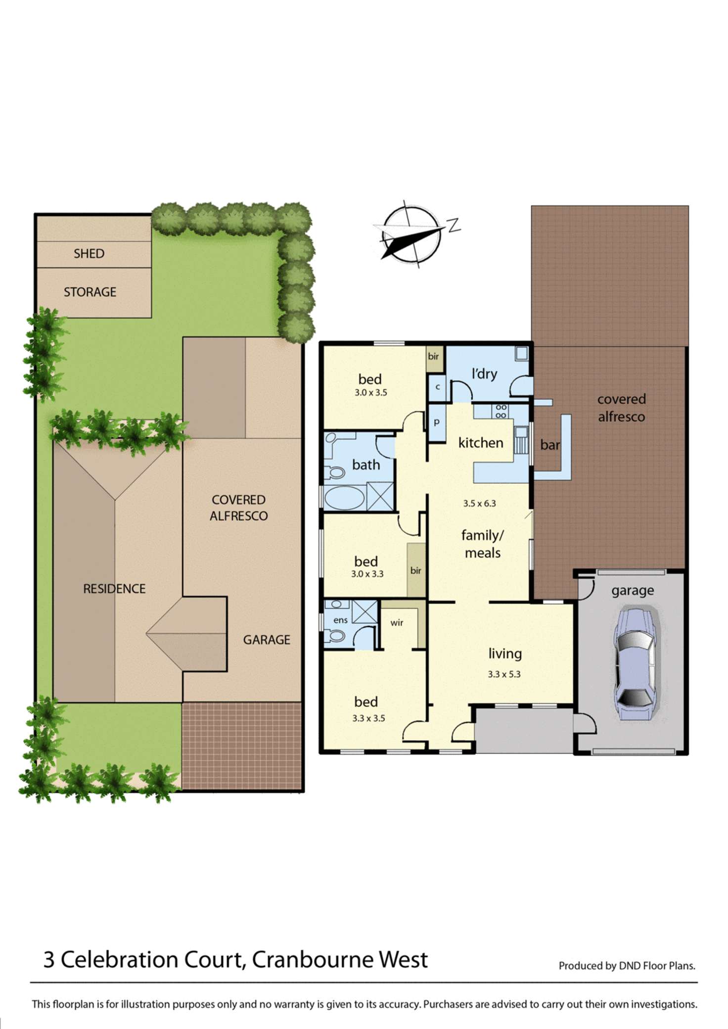 Floorplan of Homely house listing, 3 Celebration Court, Cranbourne West VIC 3977
