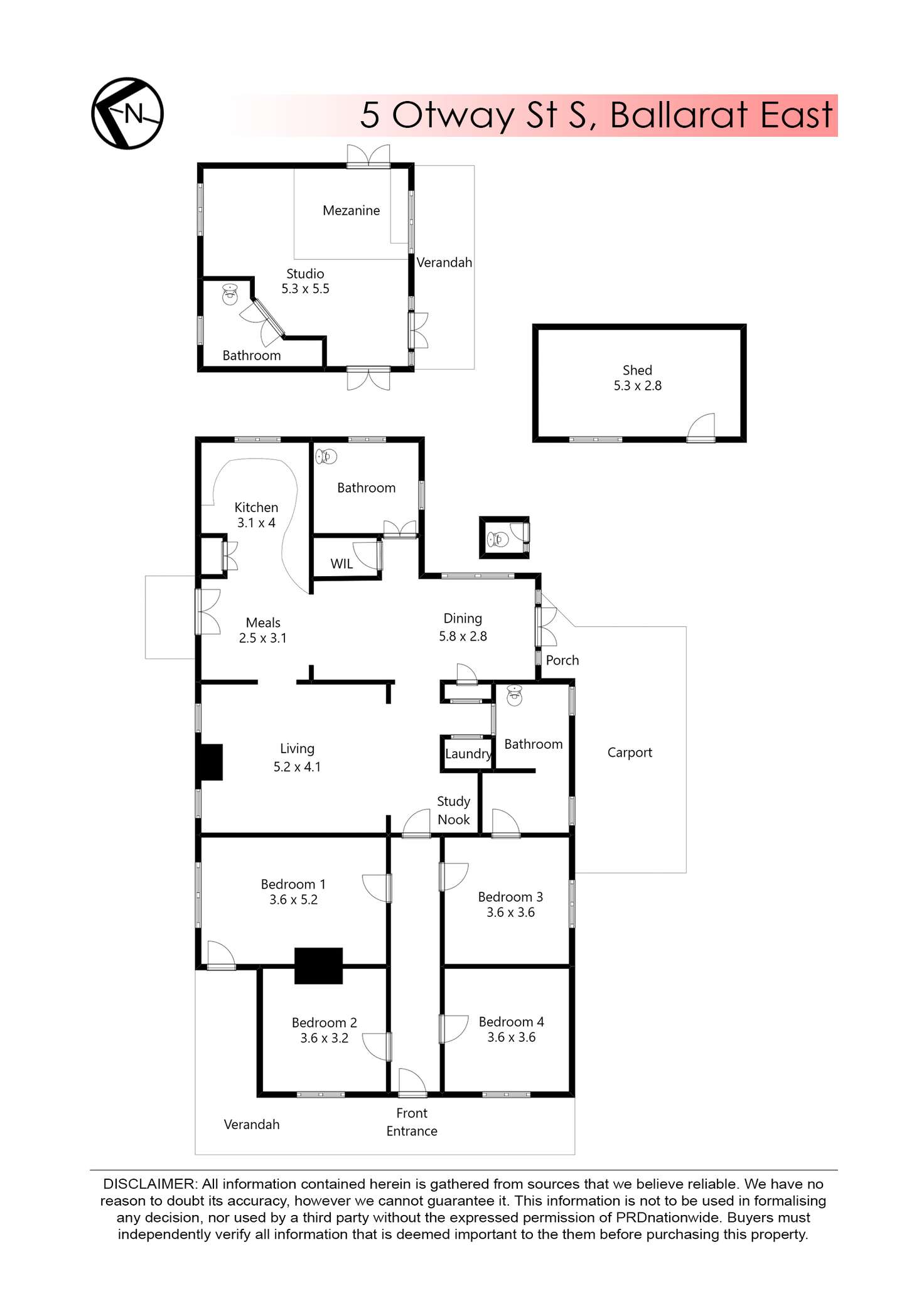 Floorplan of Homely house listing, 5 Otway Street South, Ballarat East VIC 3350