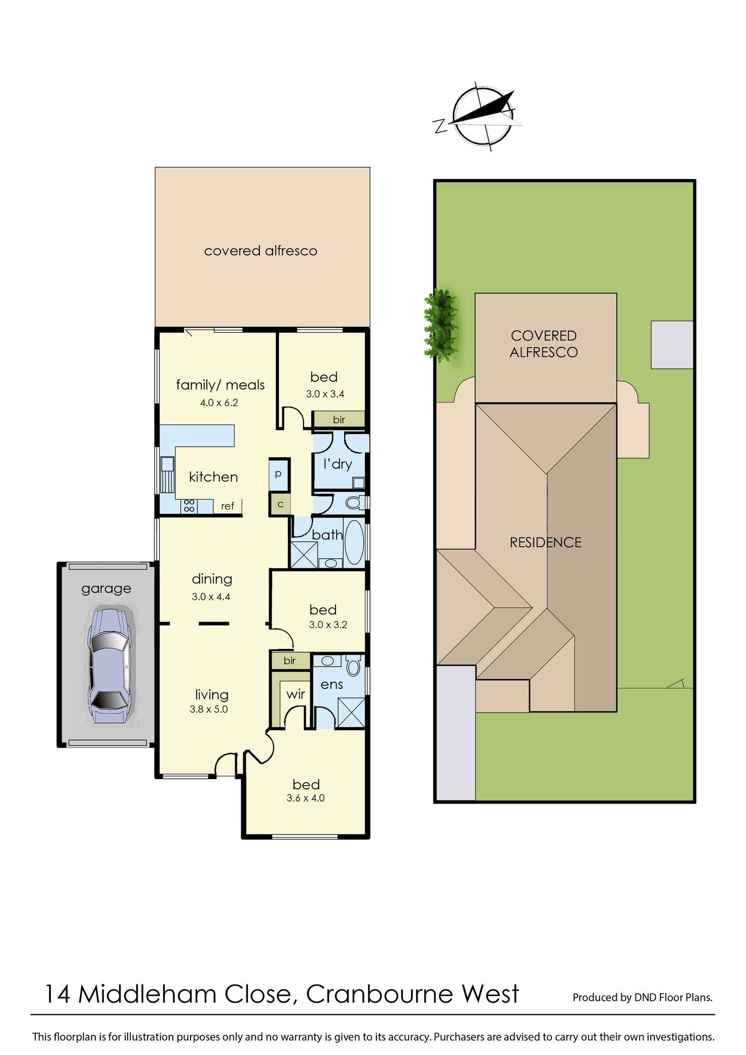 Floorplan of Homely house listing, 14 Middleham Close, Cranbourne West VIC 3977