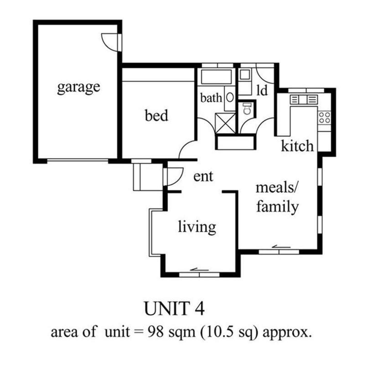 Floorplan of Homely unit listing, 4/44 Whitehorse Road, Blackburn VIC 3130