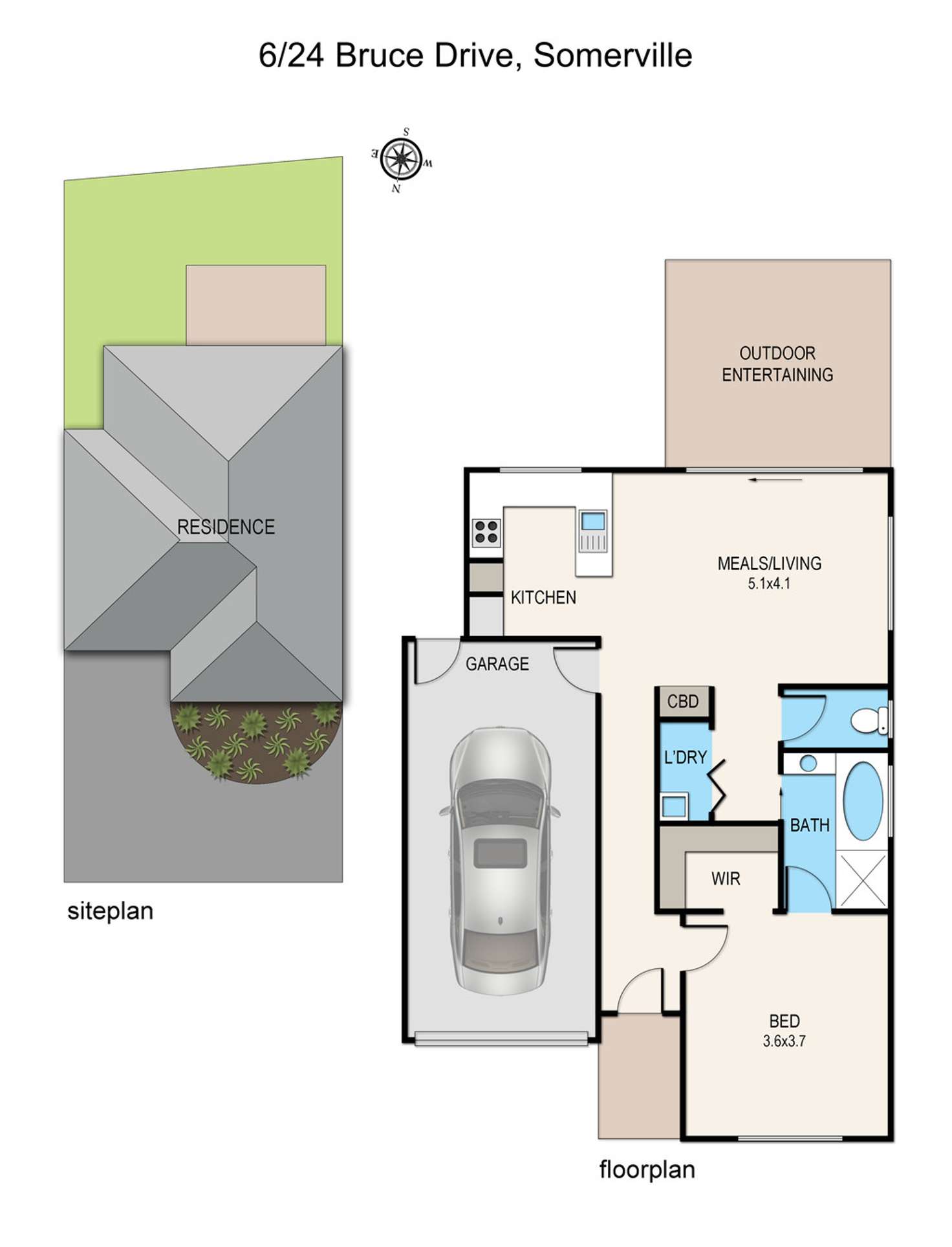 Floorplan of Homely unit listing, 6/24 Bruce Drive, Somerville VIC 3912