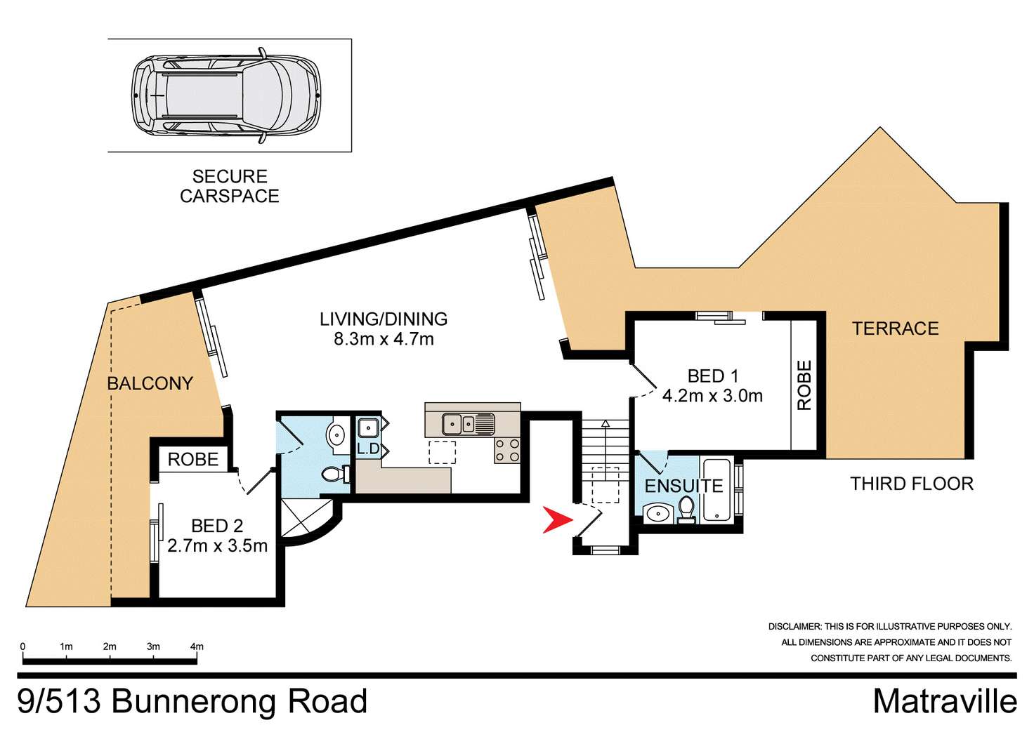 Floorplan of Homely unit listing, 9/513 Bunnerong Road, Matraville NSW 2036