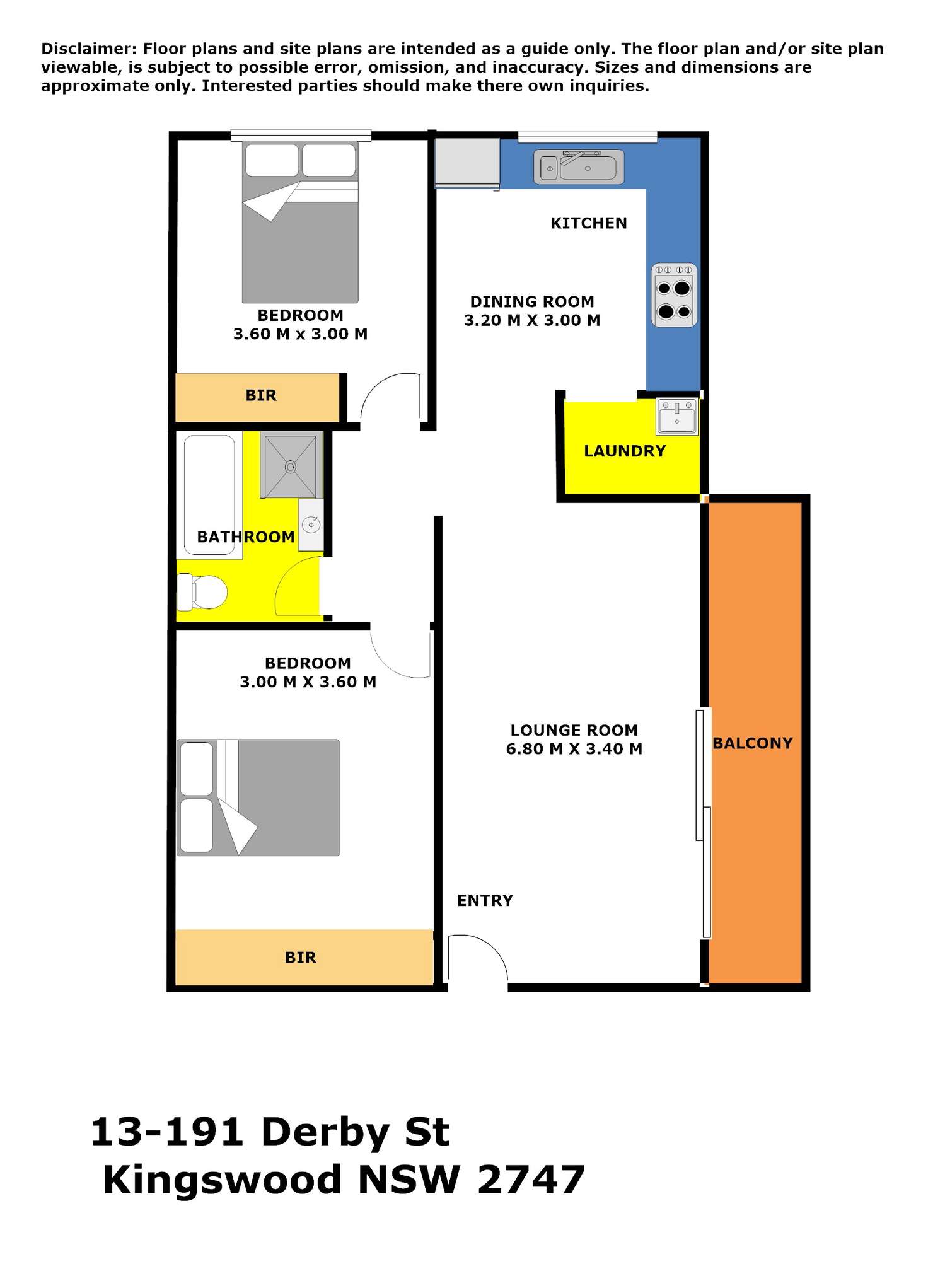 Floorplan of Homely unit listing, 13/191 Derby Street, Penrith NSW 2750