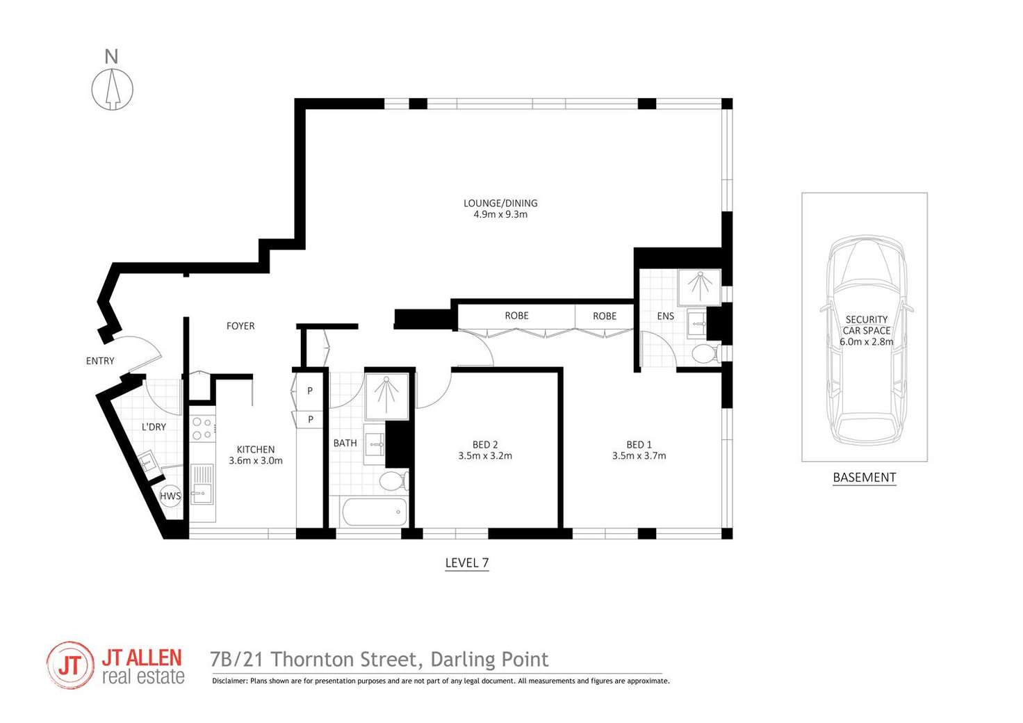 Floorplan of Homely apartment listing, 7B/21 Thornton Street, Darling Point NSW 2027