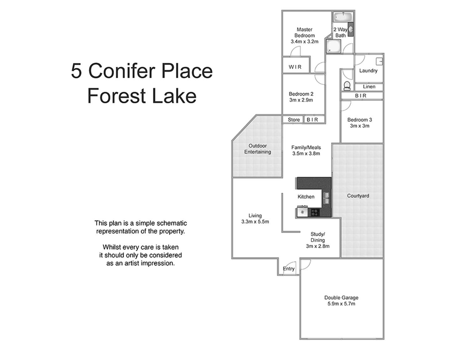 Floorplan of Homely house listing, 5 Conifer Place, Forest Lake QLD 4078
