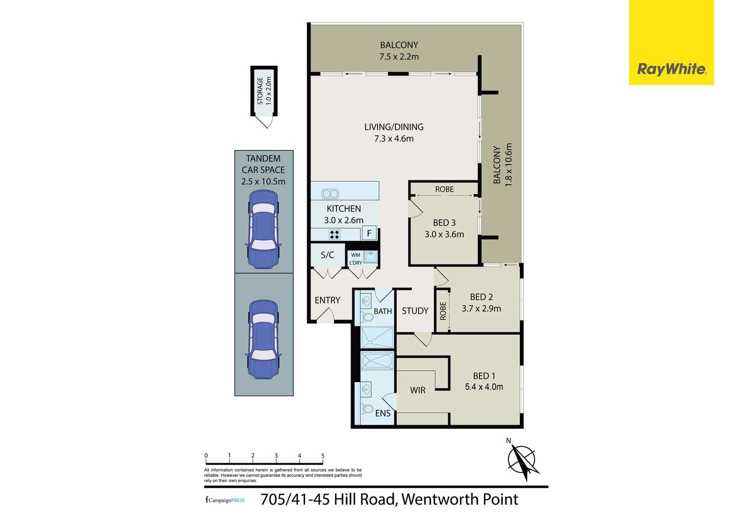 Floorplan of Homely apartment listing, 705/41 Hill Road, Wentworth Point NSW 2127