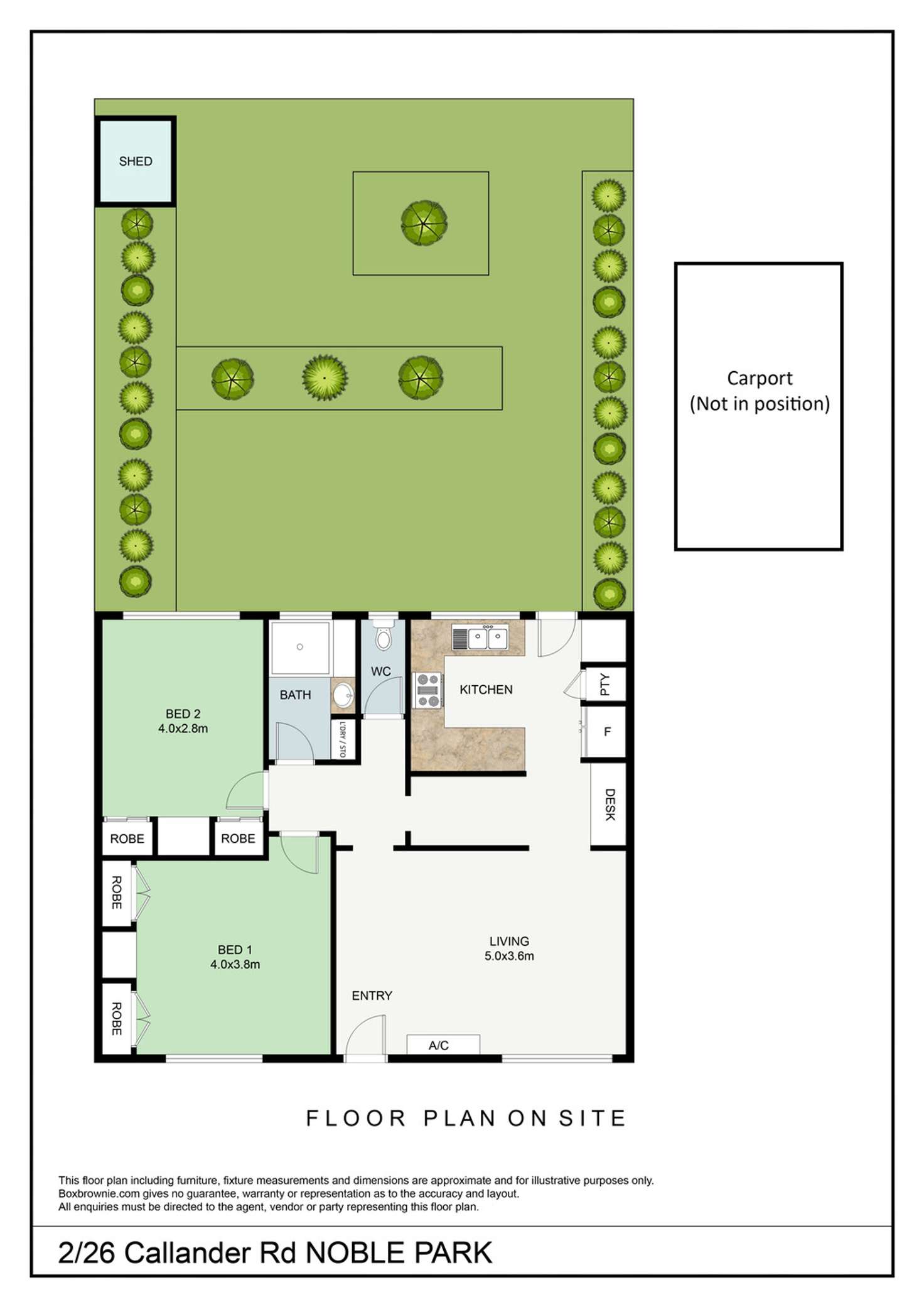 Floorplan of Homely unit listing, 2/26 Callander Road, Noble Park VIC 3174