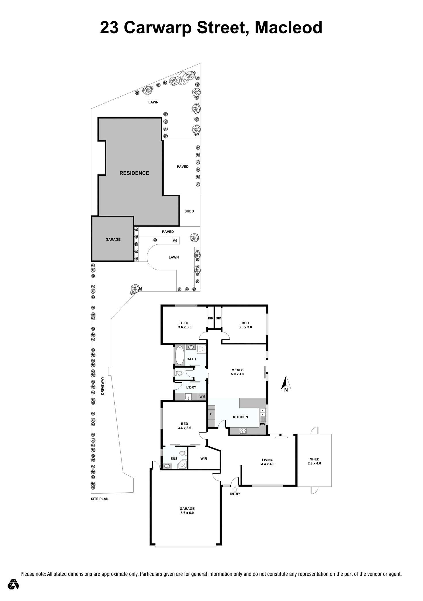 Floorplan of Homely unit listing, 23 Carwarp Street, Macleod VIC 3085