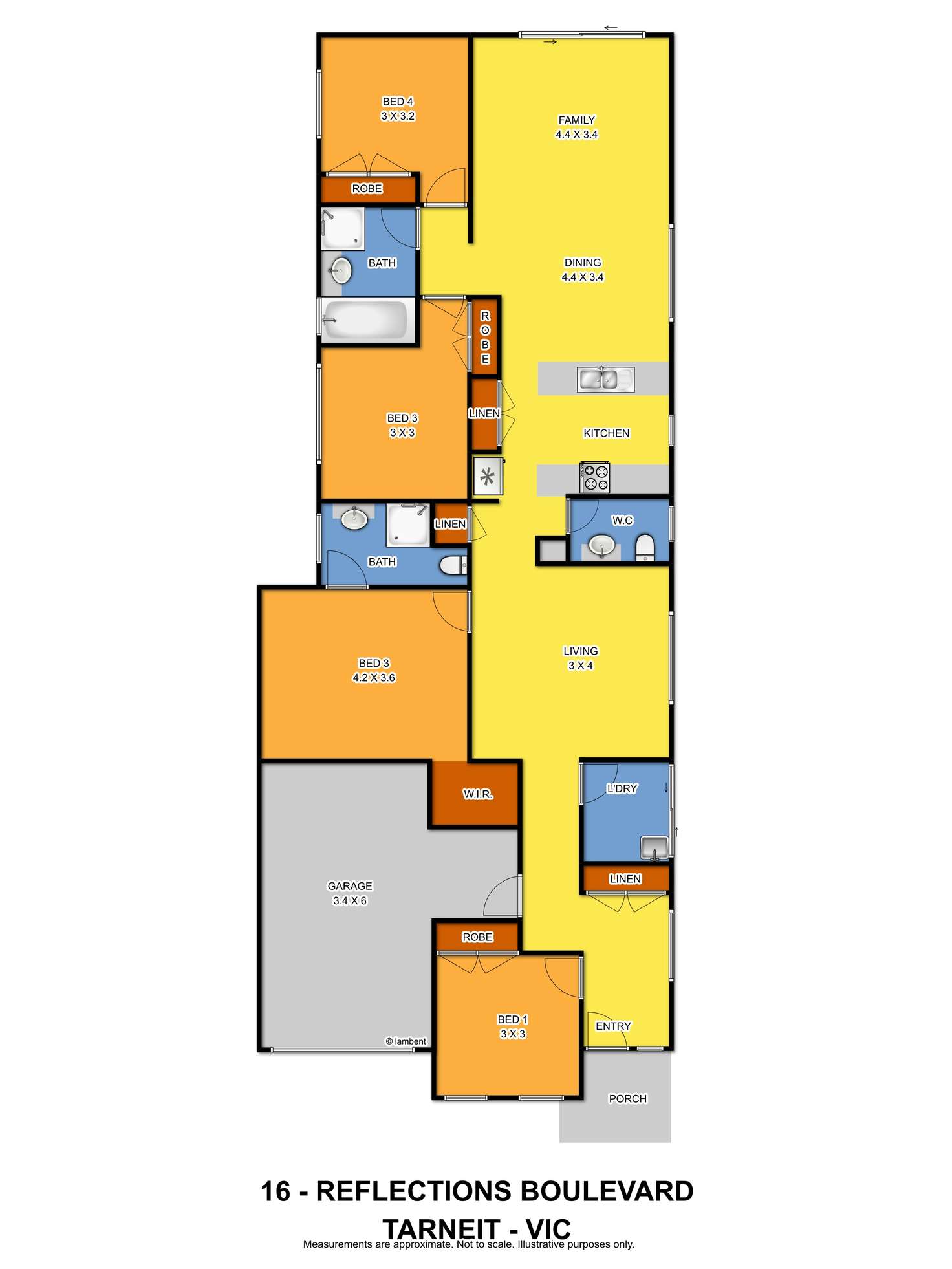 Floorplan of Homely house listing, 16 Reflections Boulevard, Tarneit VIC 3029