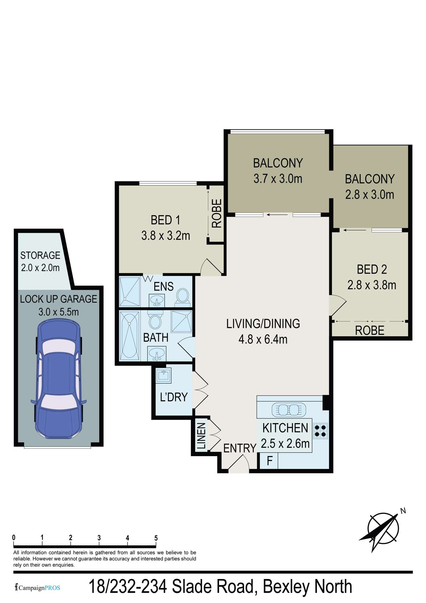 Floorplan of Homely apartment listing, 18/232-234 Slade Road, Bexley North NSW 2207