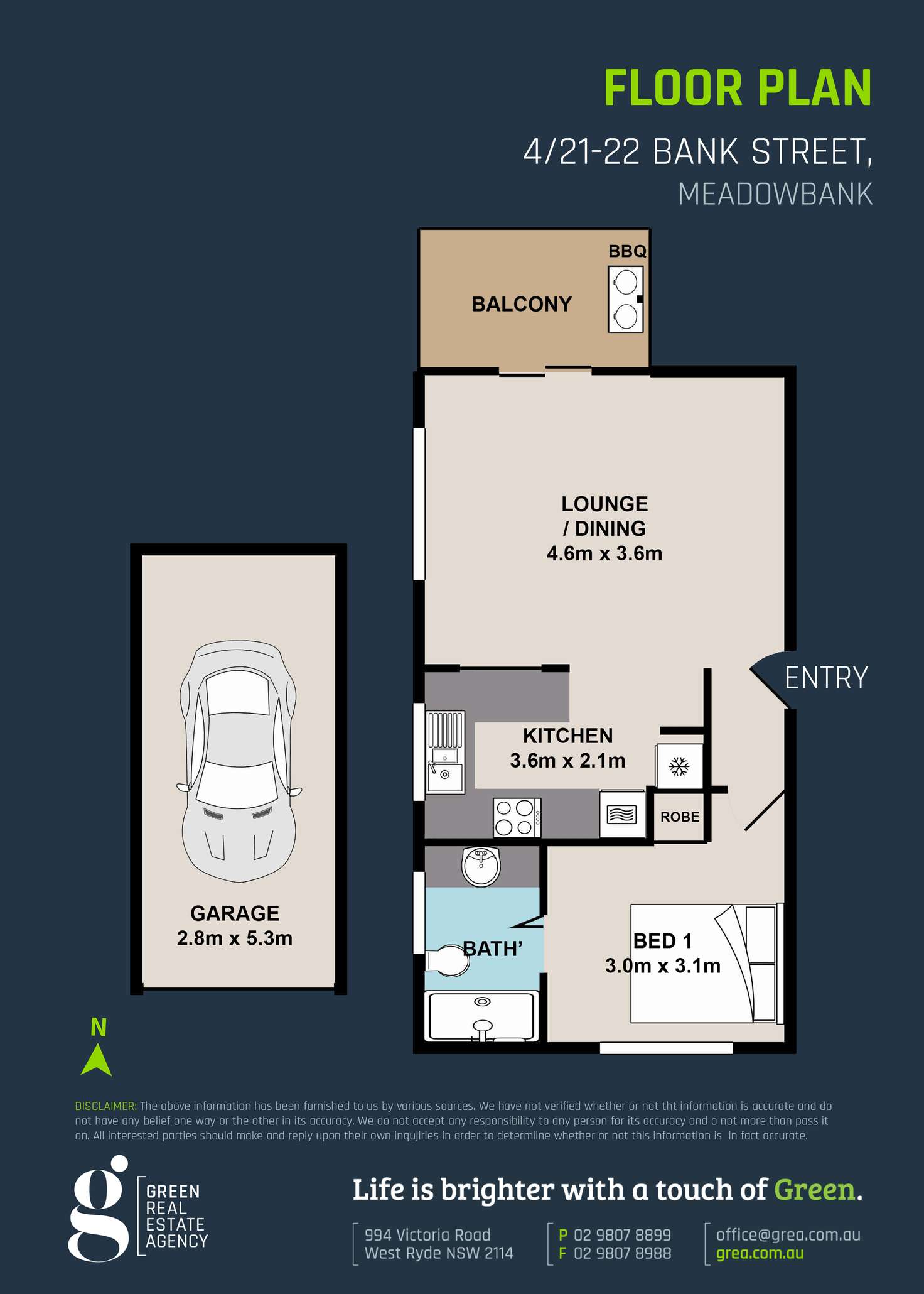 Floorplan of Homely unit listing, 4/22 Bank Street, Meadowbank NSW 2114