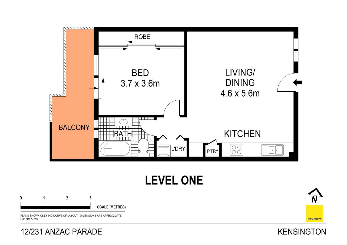 Floorplan of Homely apartment listing, 12/231 Anzac Parade, Kensington NSW 2033
