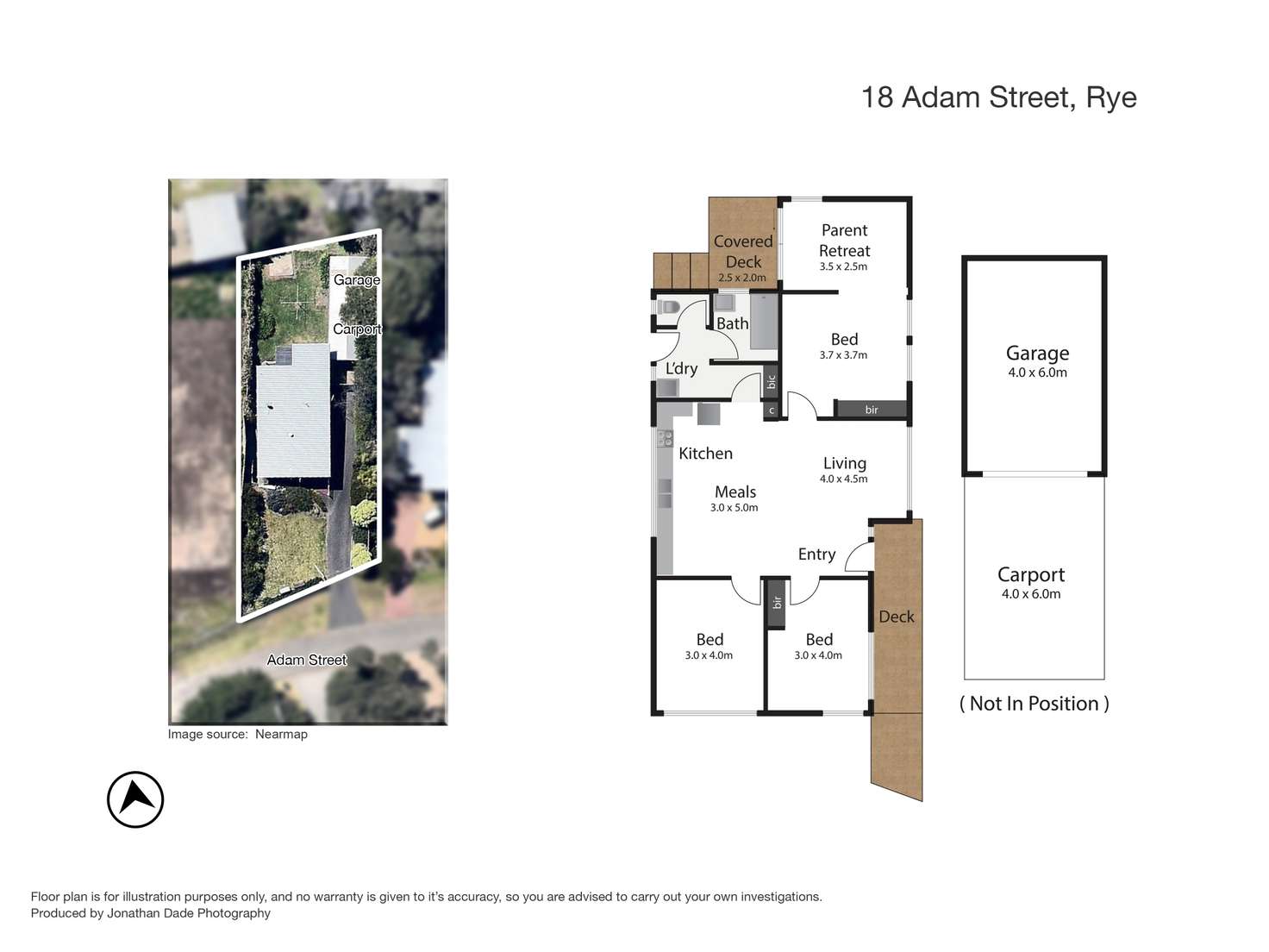 Floorplan of Homely house listing, 18 Adam Street, Rye VIC 3941