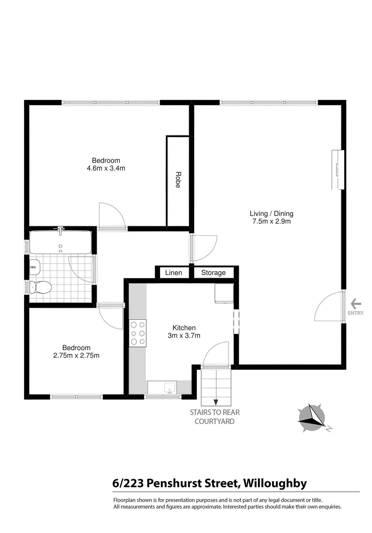Floorplan of Homely apartment listing, 6/223 Penshurst Street, Willoughby NSW 2068
