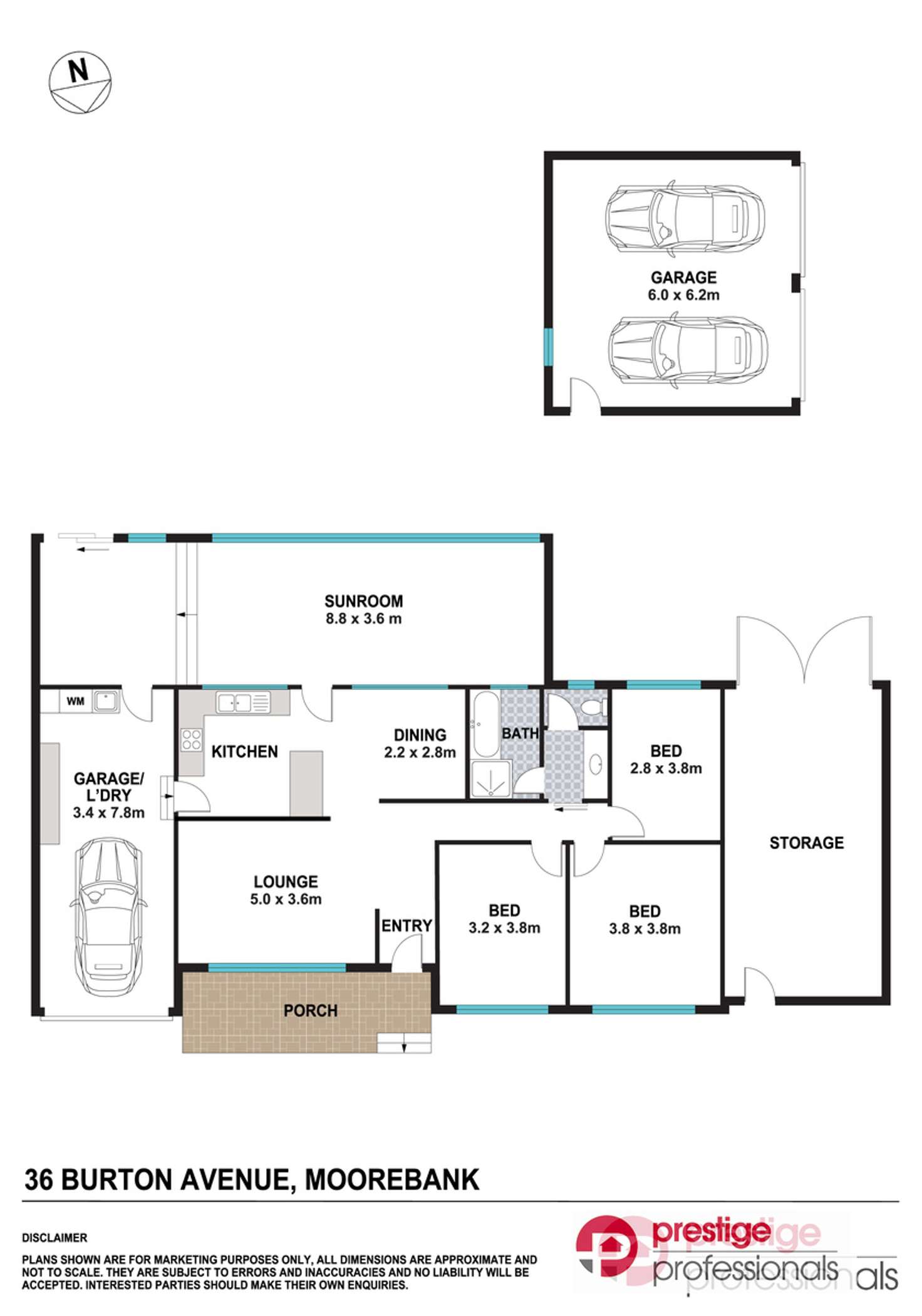 Floorplan of Homely house listing, 36 Burton Avenue, Moorebank NSW 2170