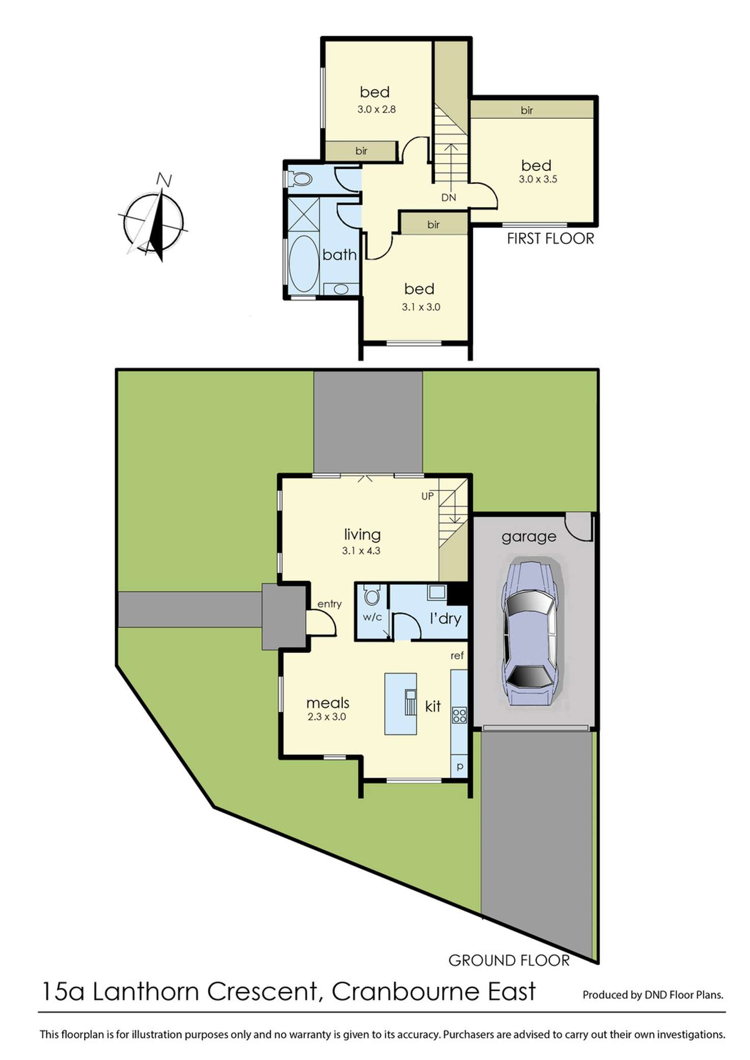 Floorplan of Homely house listing, 1/15 Lanthorn Crescent, Cranbourne East VIC 3977