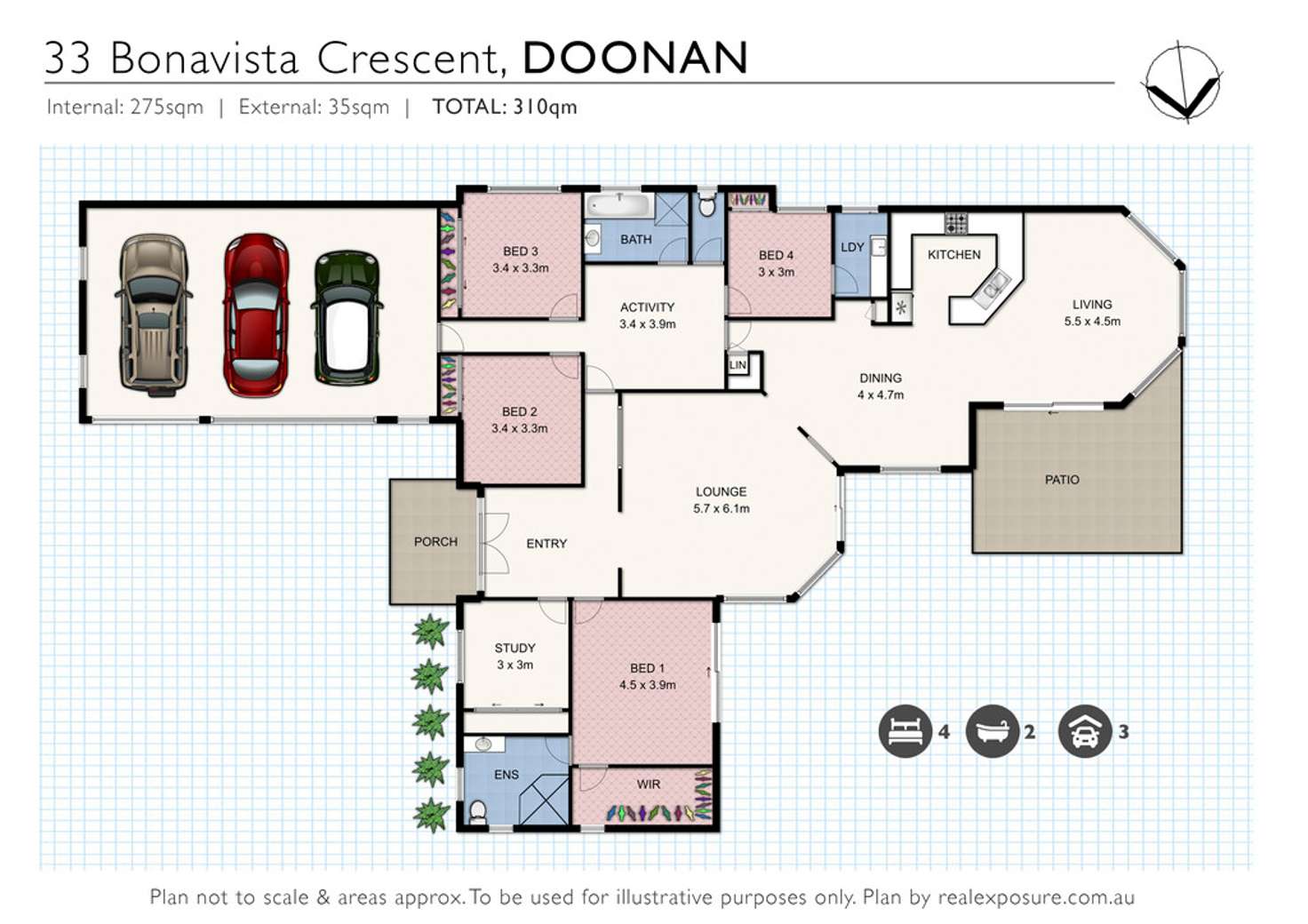 Floorplan of Homely house listing, 33 Bonavista Crescent, Doonan QLD 4562