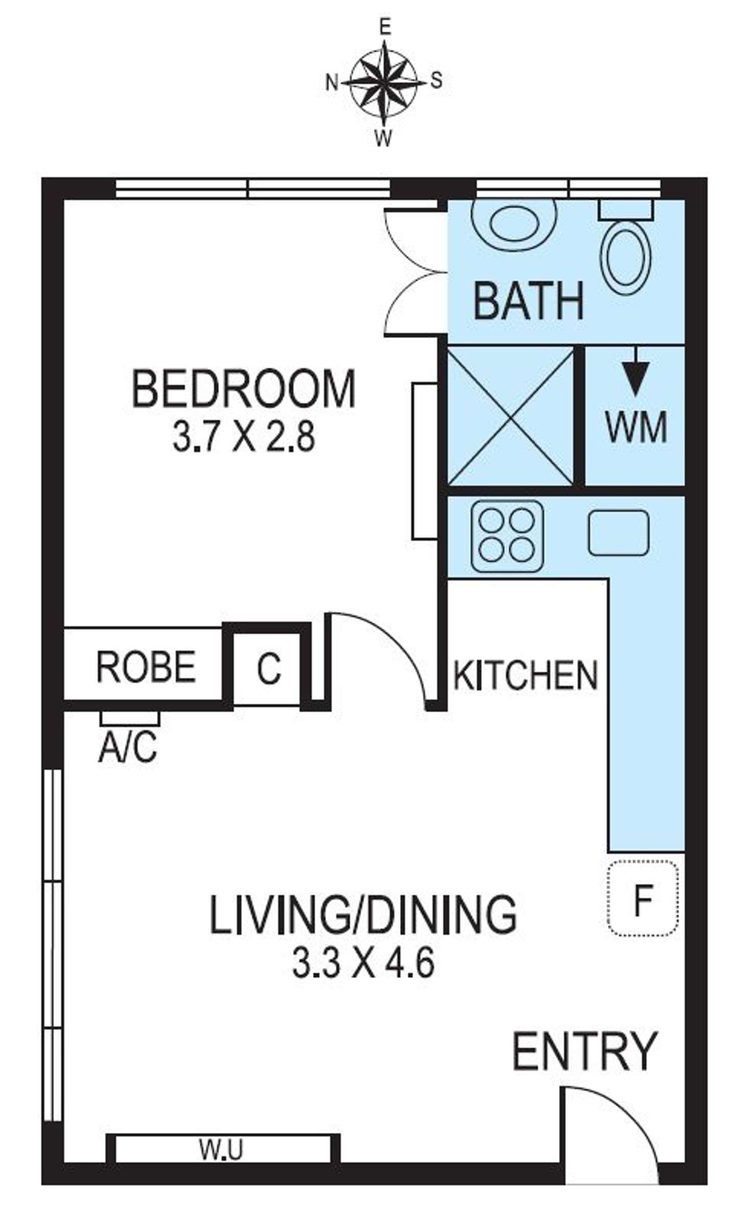 Floorplan of Homely apartment listing, 9/285 Punt Road, Richmond VIC 3121