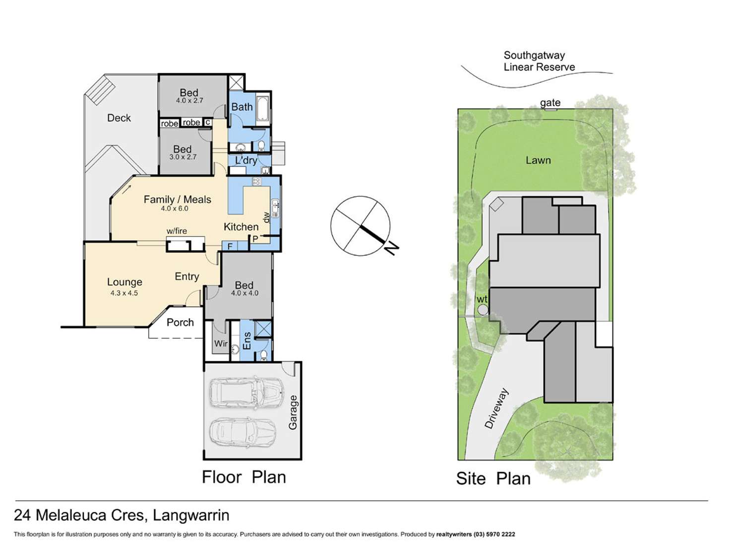 Floorplan of Homely house listing, 24 Melaleuca Crescent, Langwarrin VIC 3910