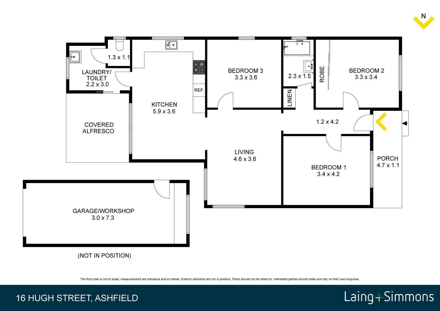 Floorplan of Homely house listing, 16 Hugh Street, Ashfield NSW 2131