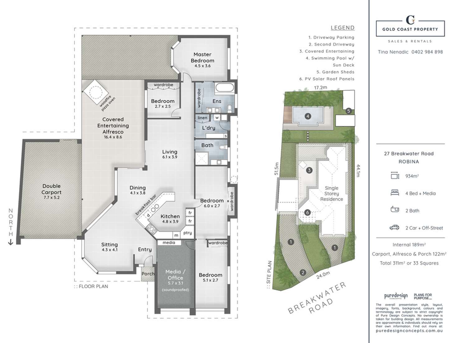 Floorplan of Homely house listing, 27 Breakwater Road, Robina QLD 4226