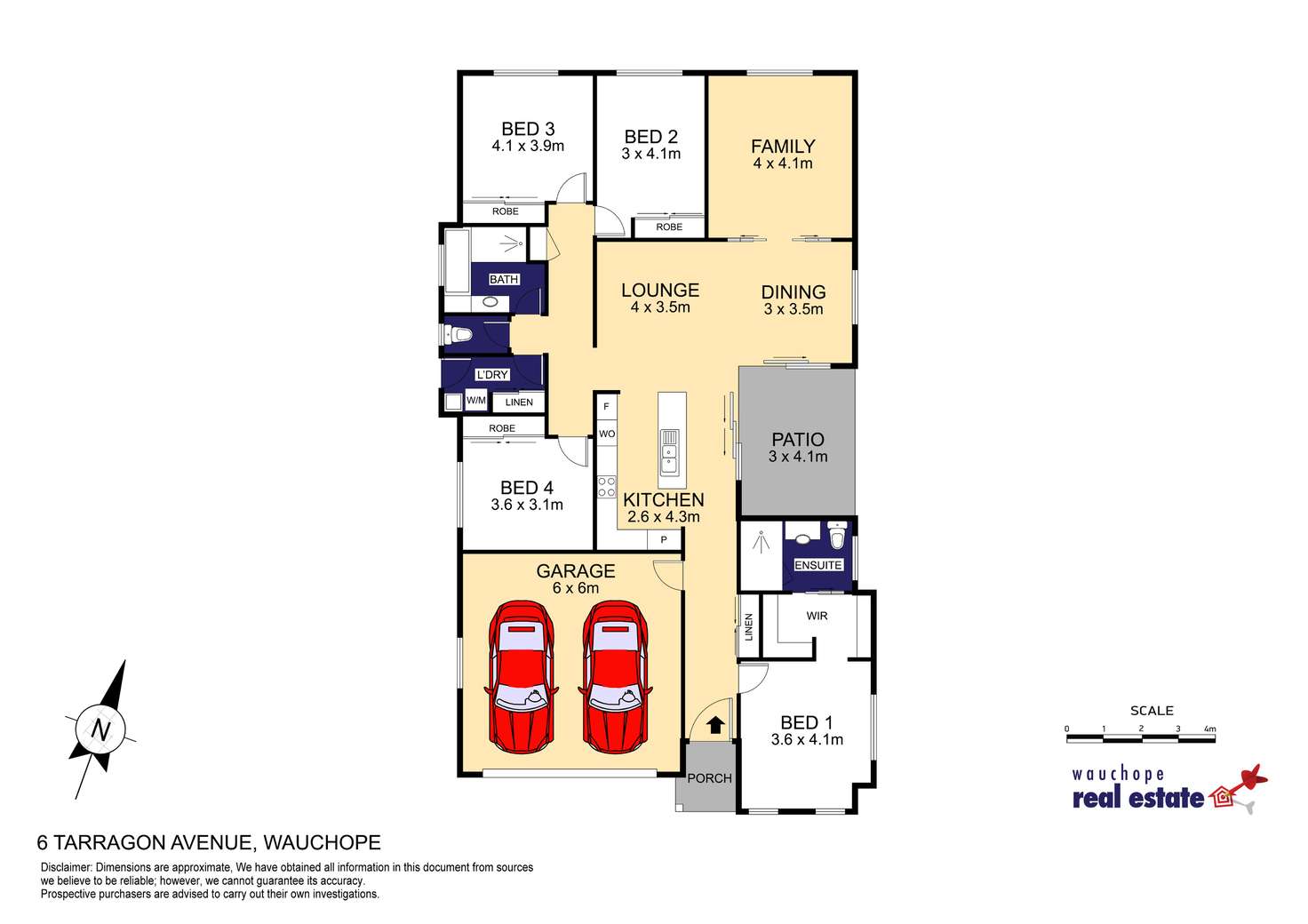 Floorplan of Homely house listing, 6 Tarragon Drive, Wauchope NSW 2446