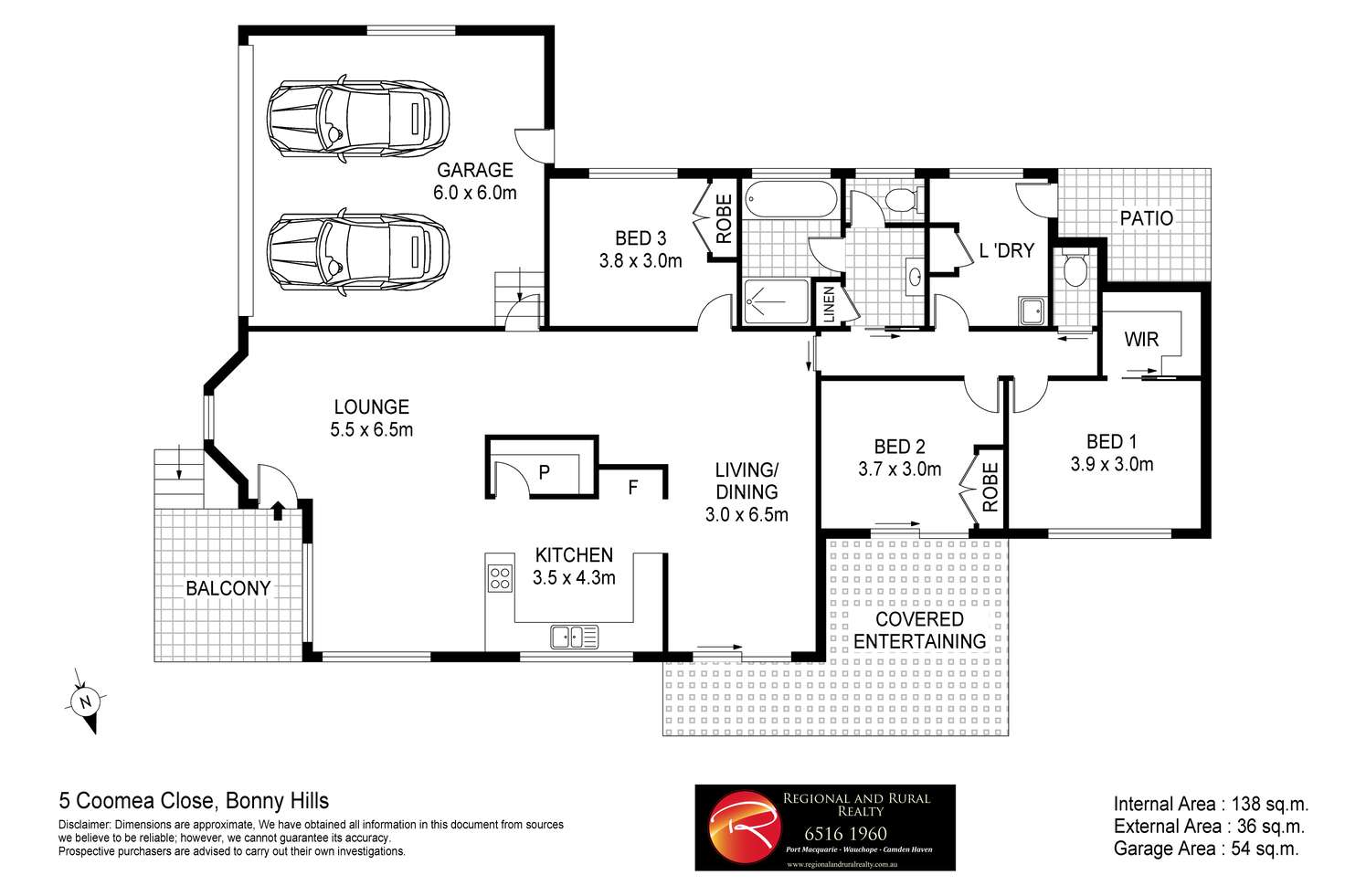 Floorplan of Homely house listing, 5 Coomea Close, Bonny Hills NSW 2445
