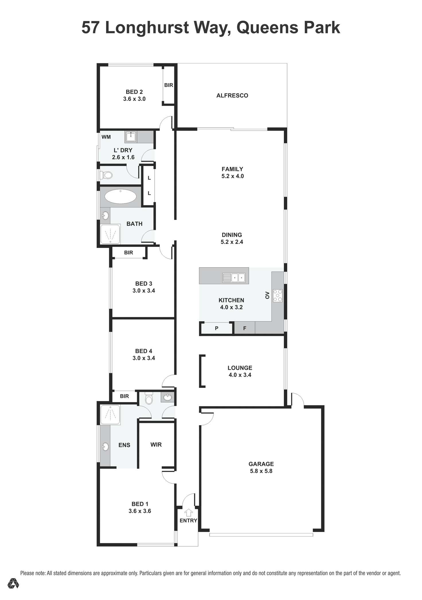 Floorplan of Homely house listing, 57 Longhurst Way, Queens Park WA 6107