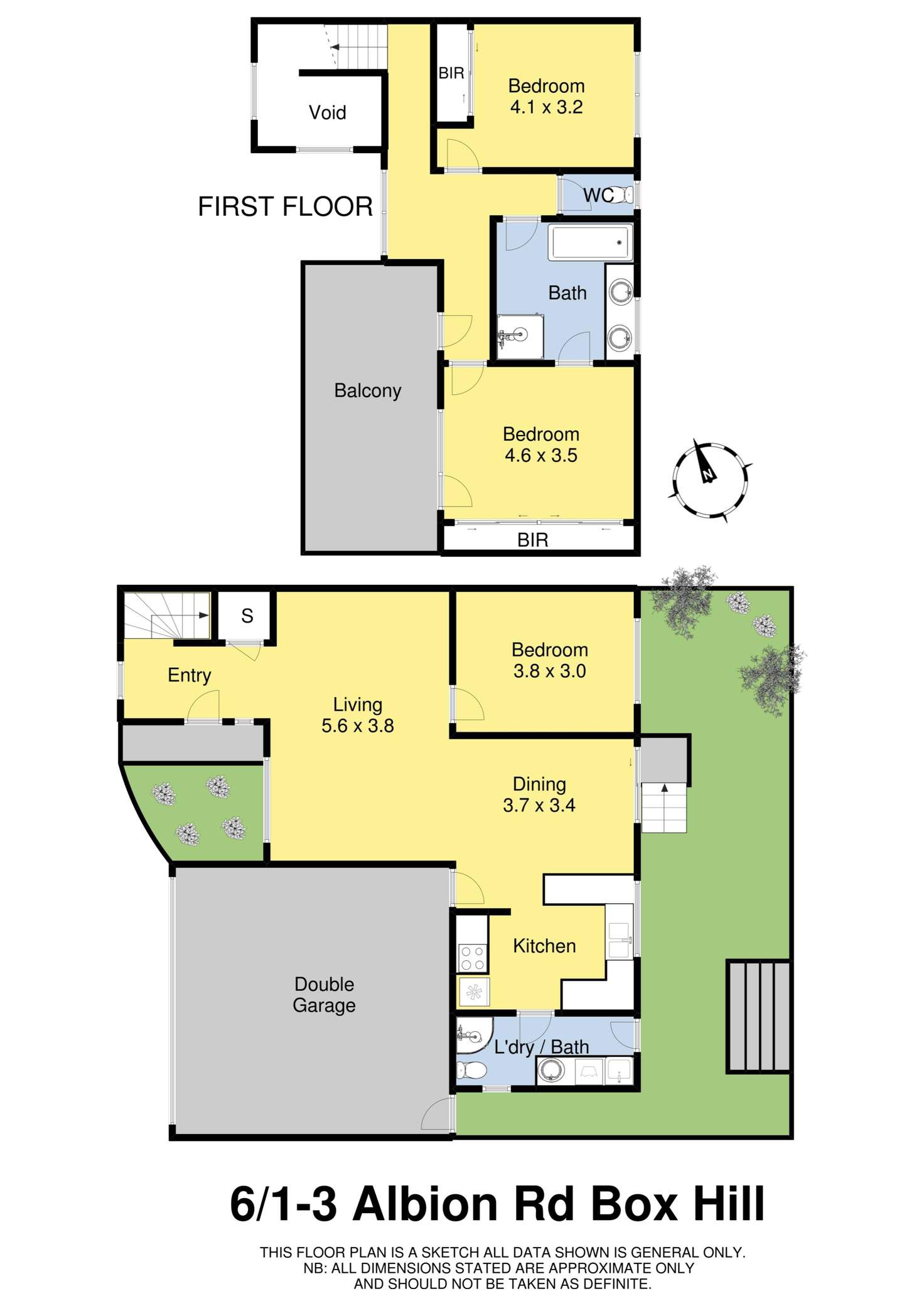 Floorplan of Homely townhouse listing, 6/1-3 Albion Rd, Box Hill VIC 3128