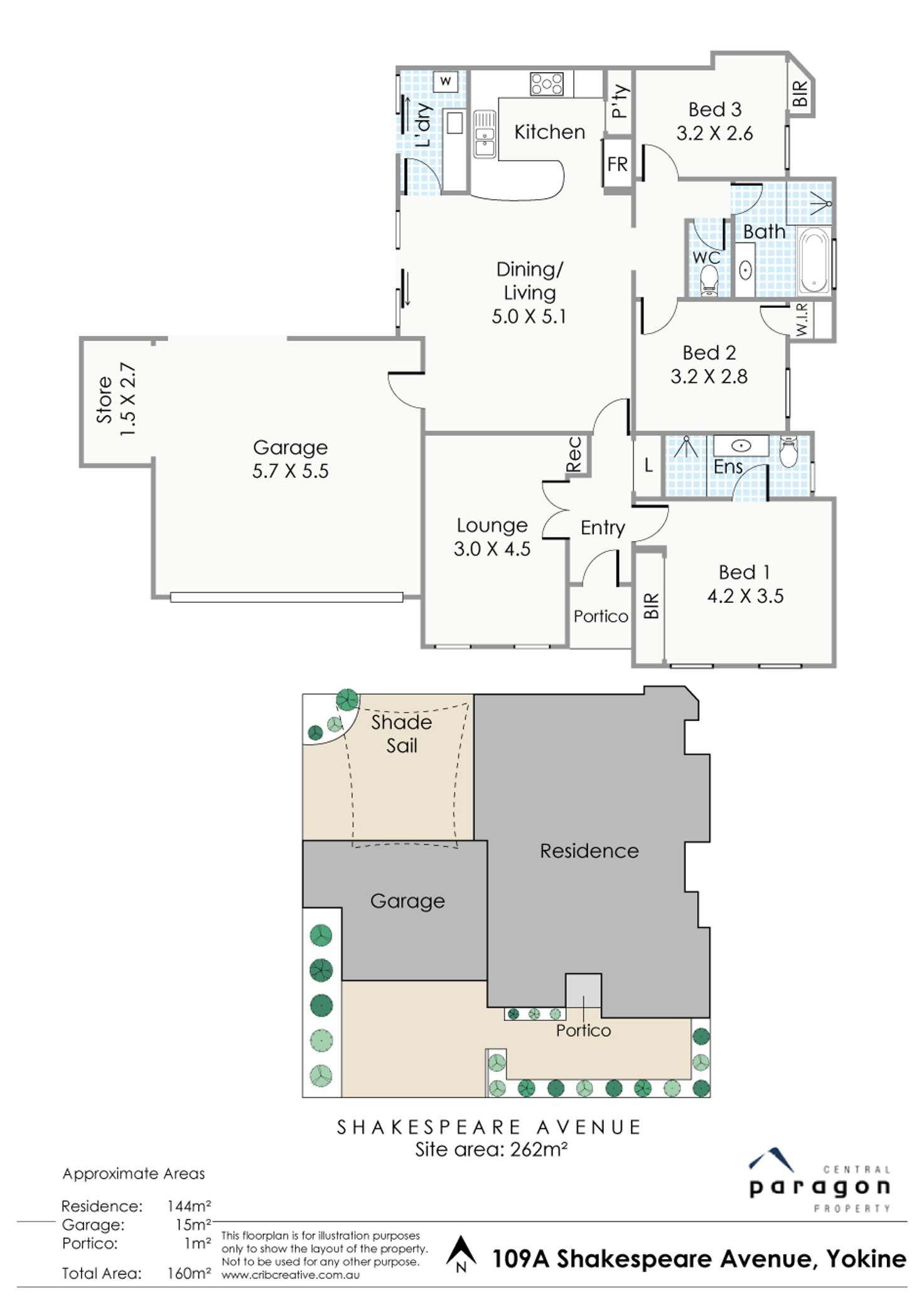 Floorplan of Homely villa listing, 109A Shakespeare Avenue, Yokine WA 6060