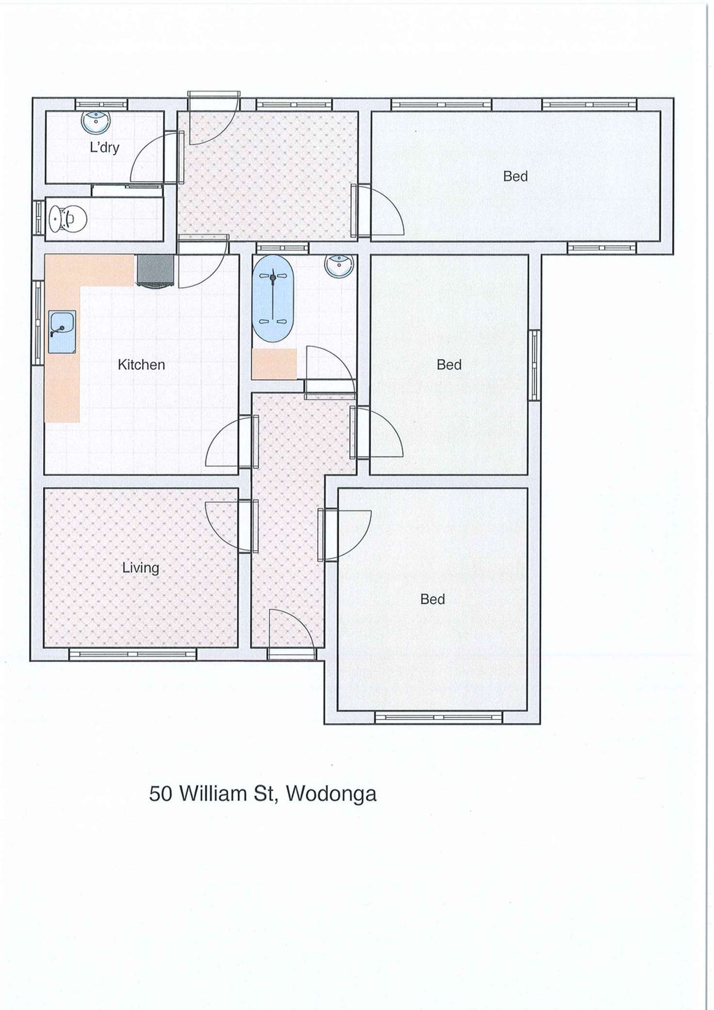 Floorplan of Homely house listing, 50 William Street, Wodonga VIC 3690