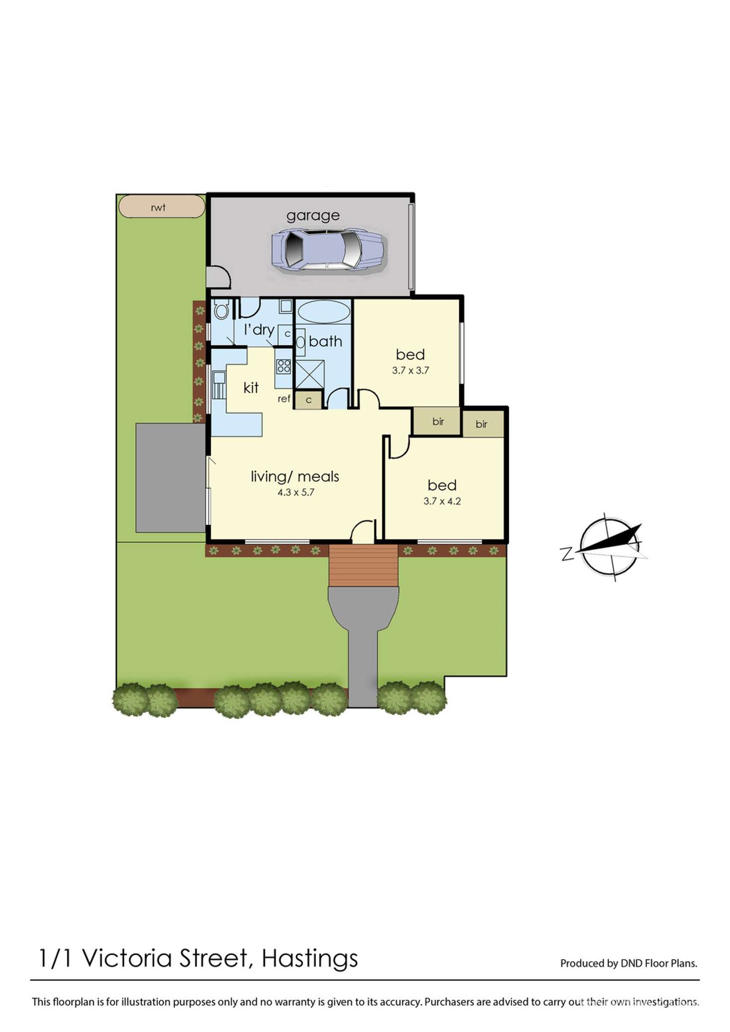 Floorplan of Homely unit listing, 1/1 Victoria, Hastings VIC 3915